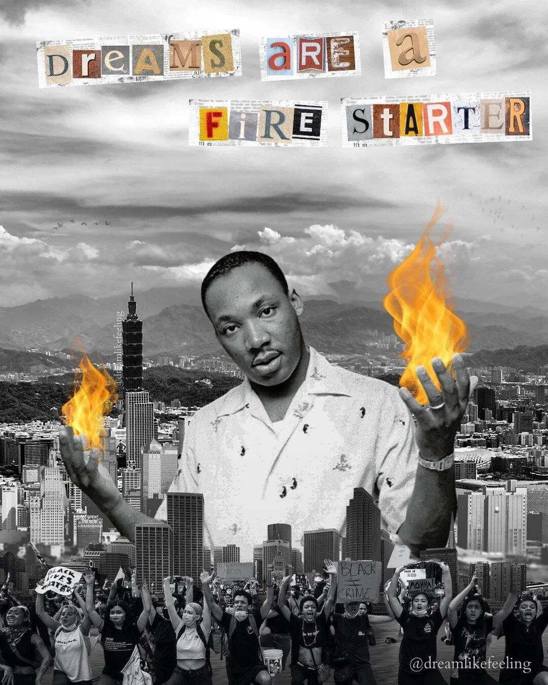 &ldquo;Dreams are a fire starter&rdquo; - Joe Cervantes 
.
In honour of Dr. Martin Luther King on MLK Day. May we continue to be inspired by his dream for a better and more just future.
.

#IHaveADream #MLK #MLKDay #JoeCervantes #firestarter #collage