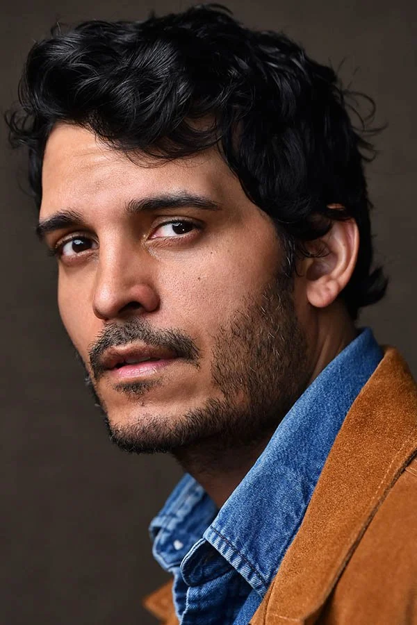 Dramatic actor headshot of a man in a suede jacket, directed by Los Angeles photographer Marc Cartwright