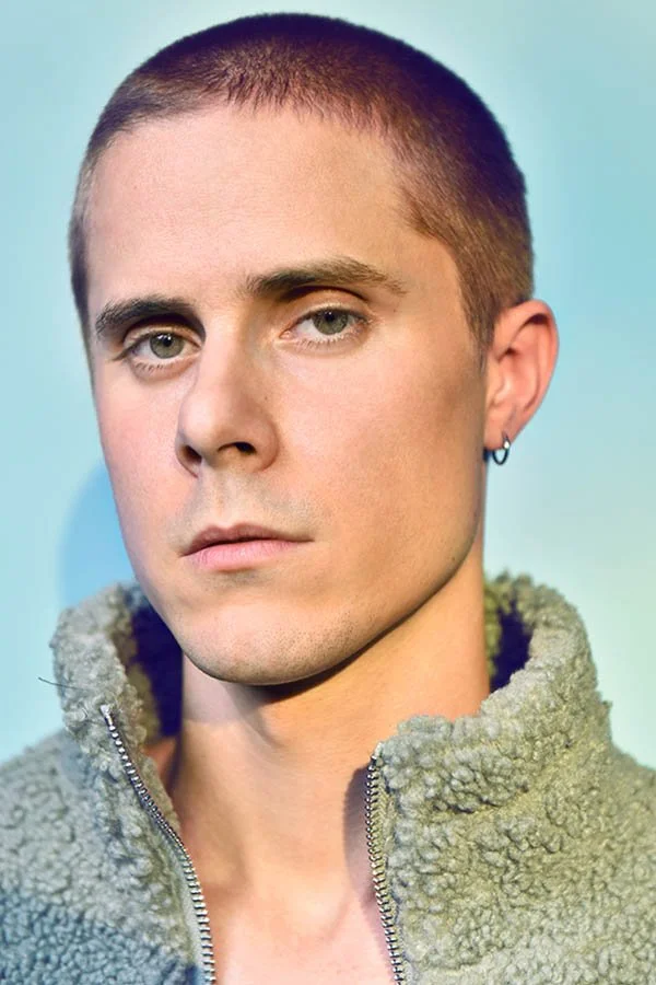 Contemporary actor headshot photographed in Los Angeles by Marc Cartwright Headshots, featuring a clean buzz cut and grounded, casting-ready expression.