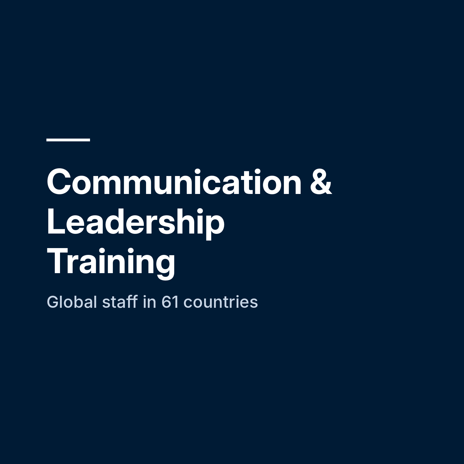 Communication & Leadership Training