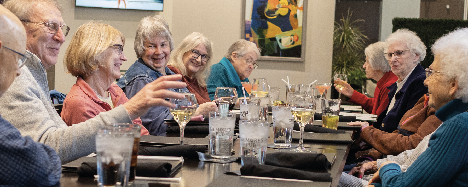 What began with a few members of the Dementia Care Support Group has grown into lasting friendships, as they gather each month at Gilmore’s Pub for encouragement, conversation, and good food.