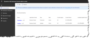 Business Central - Basic Understanding of the Admin Center — matalino
