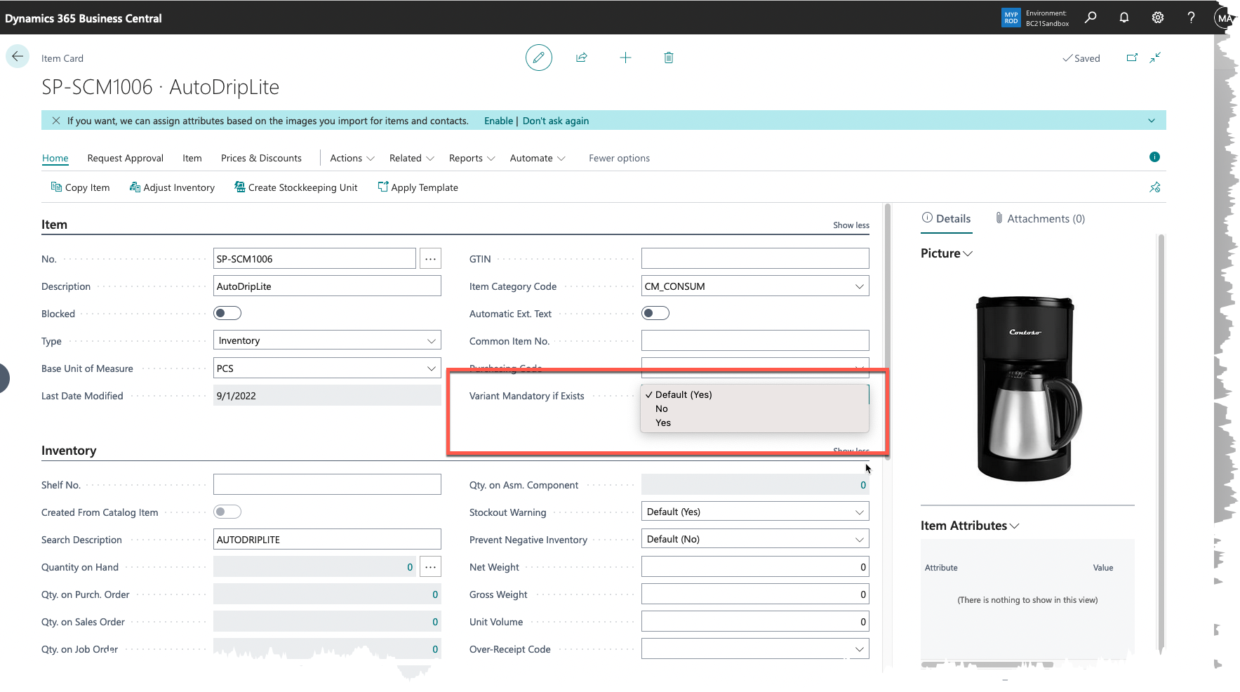 Variant Code Bc Business Central (v21) - Make that Variant Mandatory — matalino