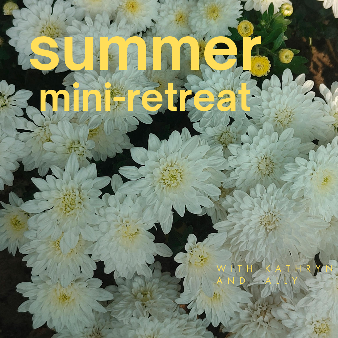Summer mini-retreat (bring a friend and save)