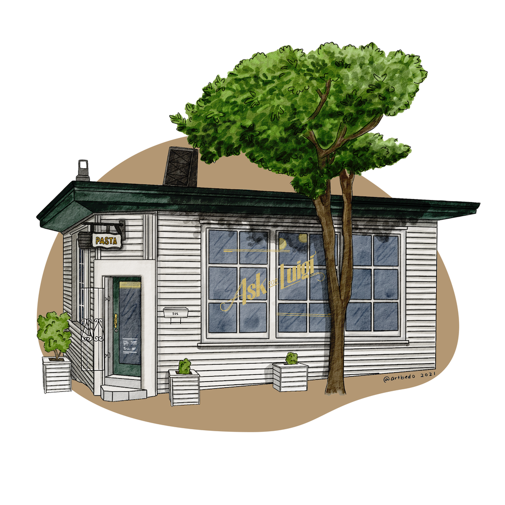Ask For Luigi Exterior Illustration by Artbedo 2021
