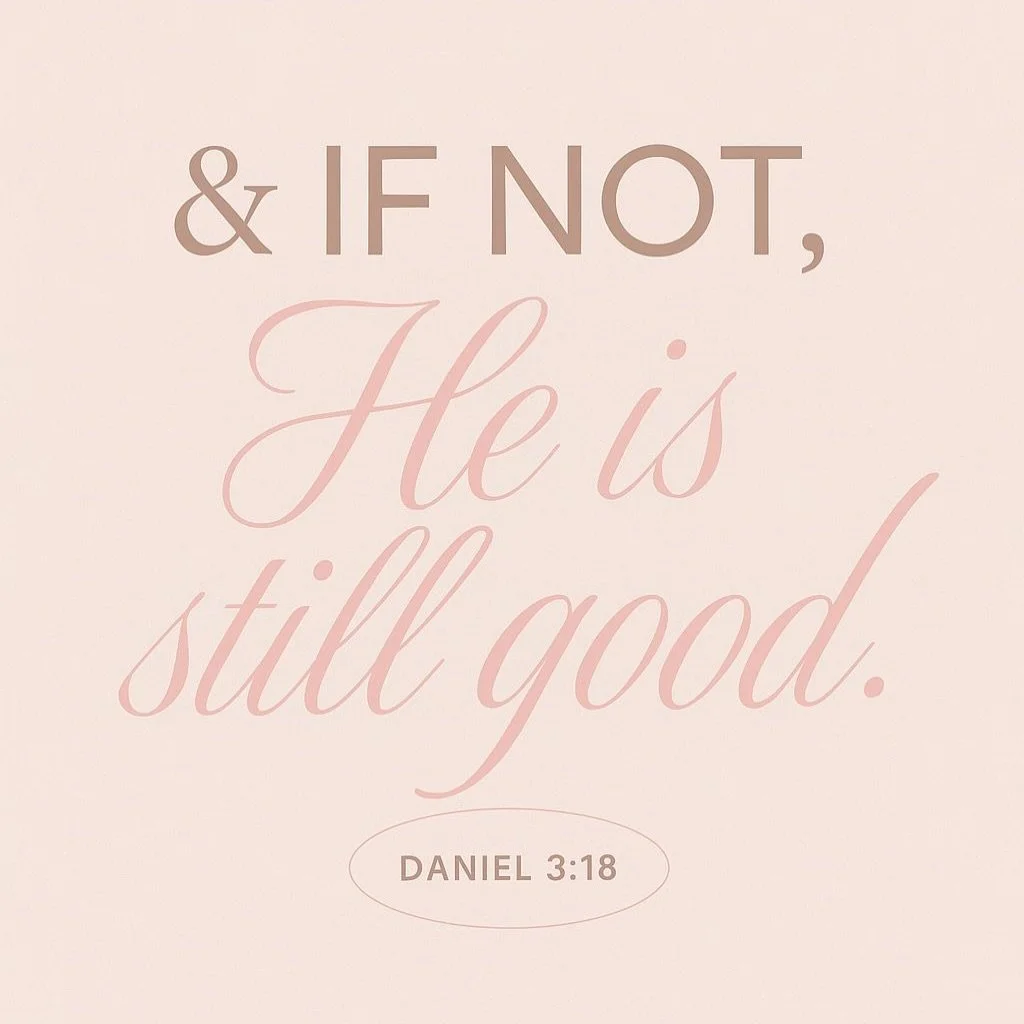 Daniel 3:18 has been sitting with me lately. The kind of verse that reminds you faith isn&rsquo;t about getting the outcome you hoped for, but trusting God even when the answer is no&hellip; or not yet. I&rsquo;m reminded that a closed door doesn&rsq