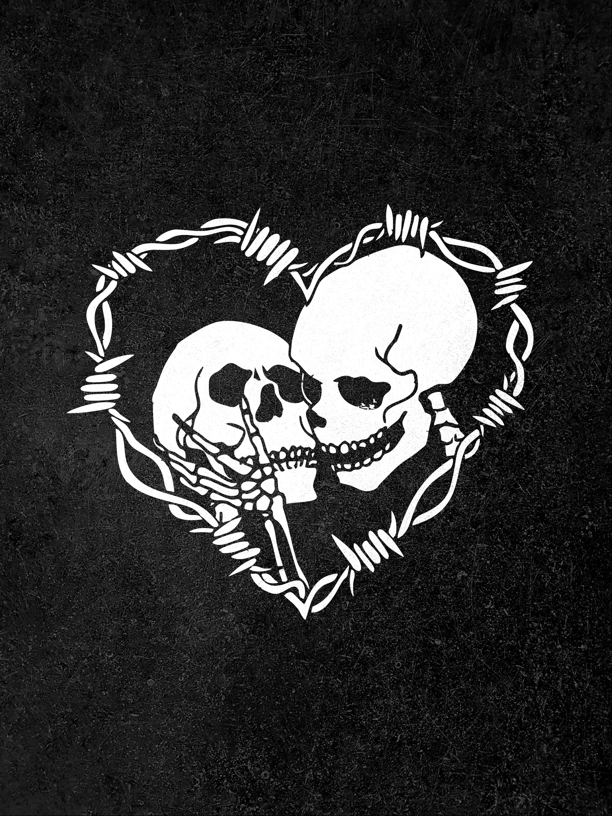 Skull Lovers, Ink on paper (Scanned)