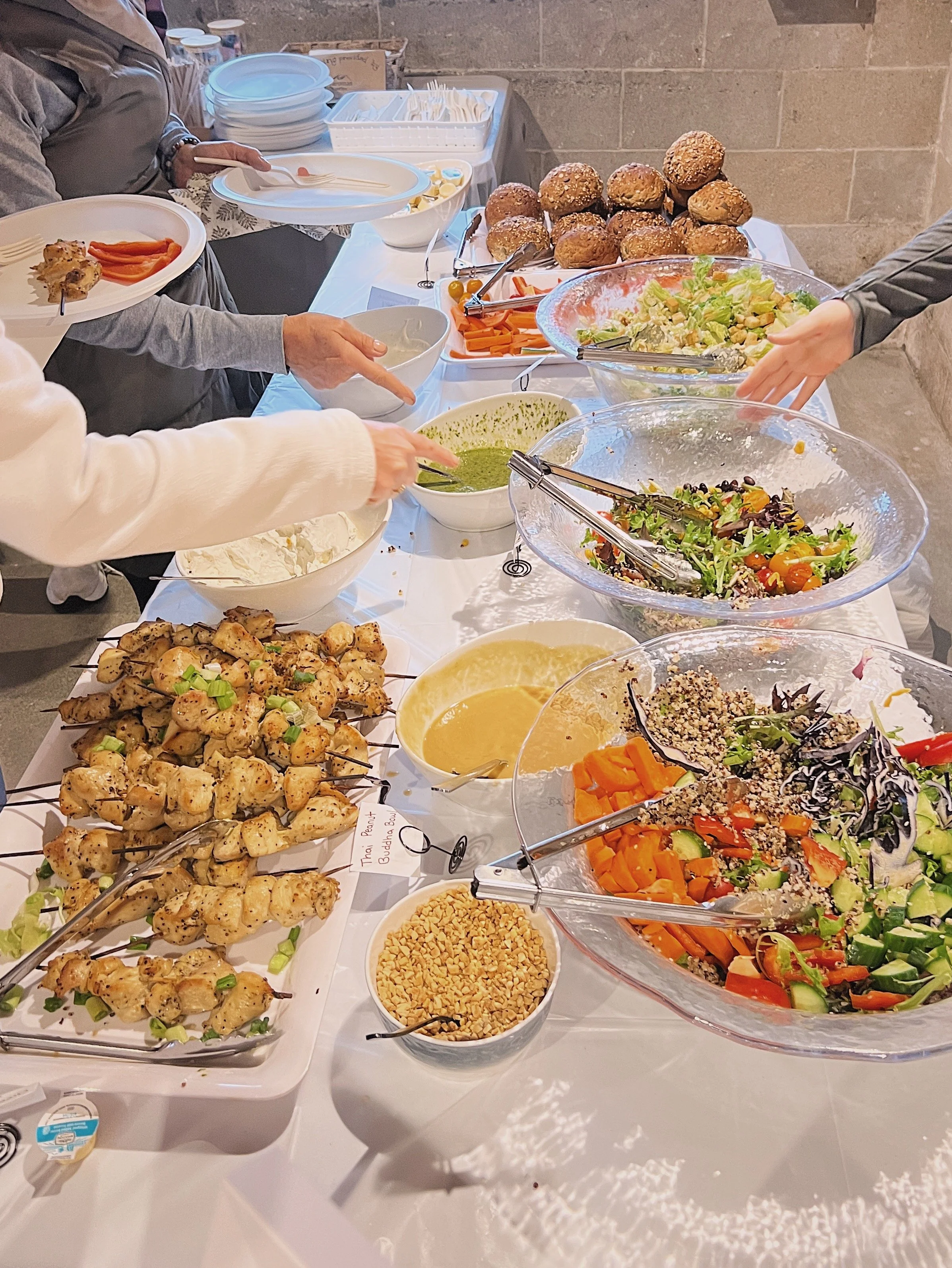 Southlands Red Barn Wellness Retreat Catering Salad Bar