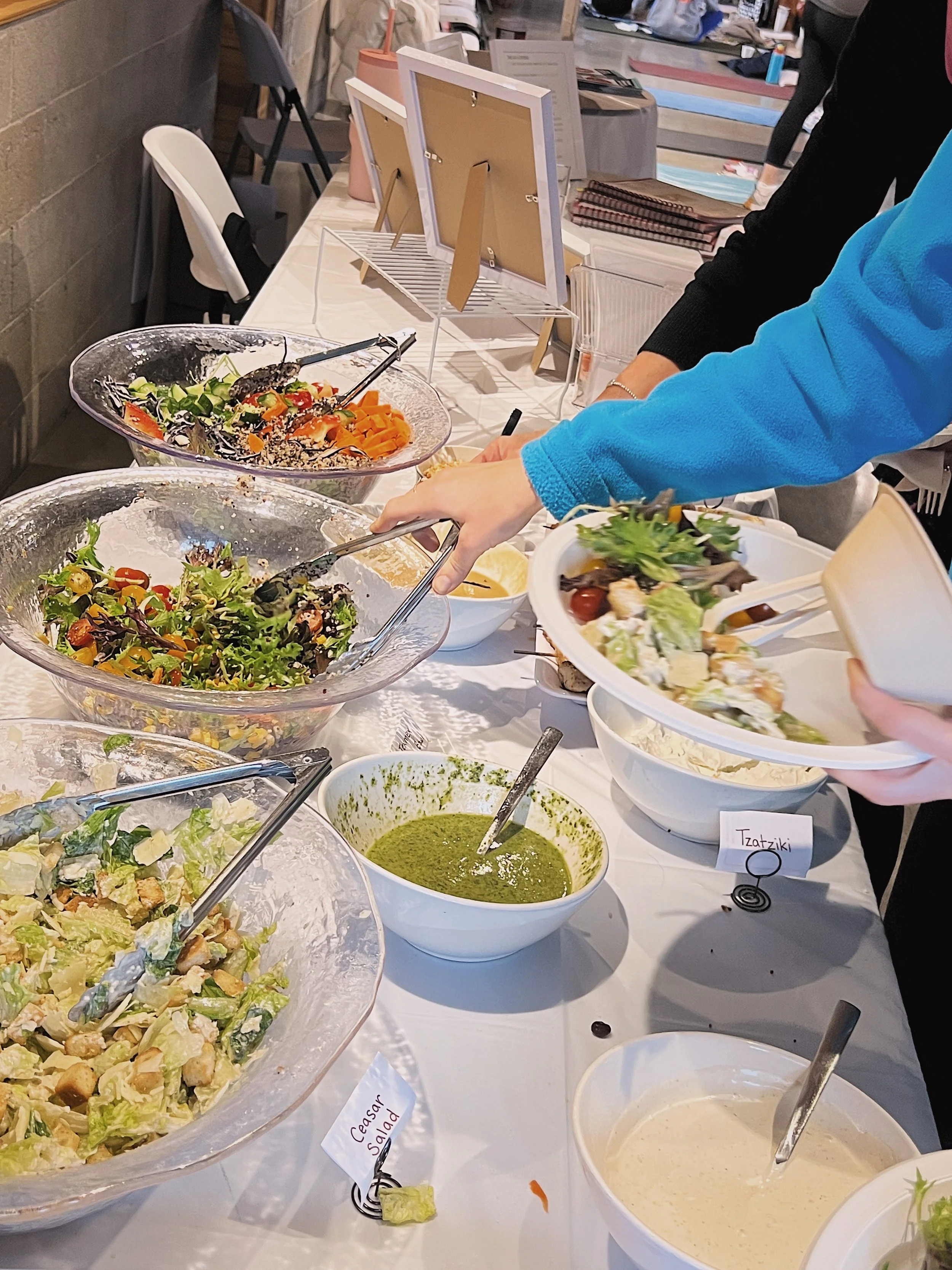 Southlands Red Barn Wellness Retreat Catering Salad Bar