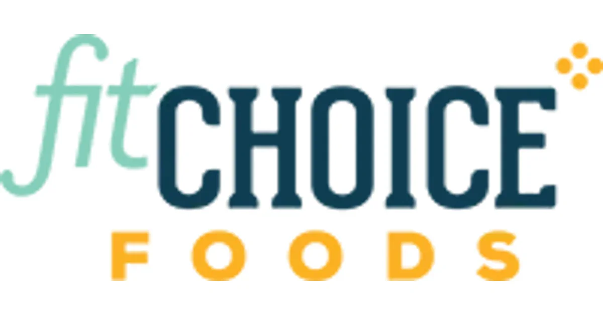 Fit Choice Foods logo with the words 'fit choice foods' and three small orange dots in the top right corner.