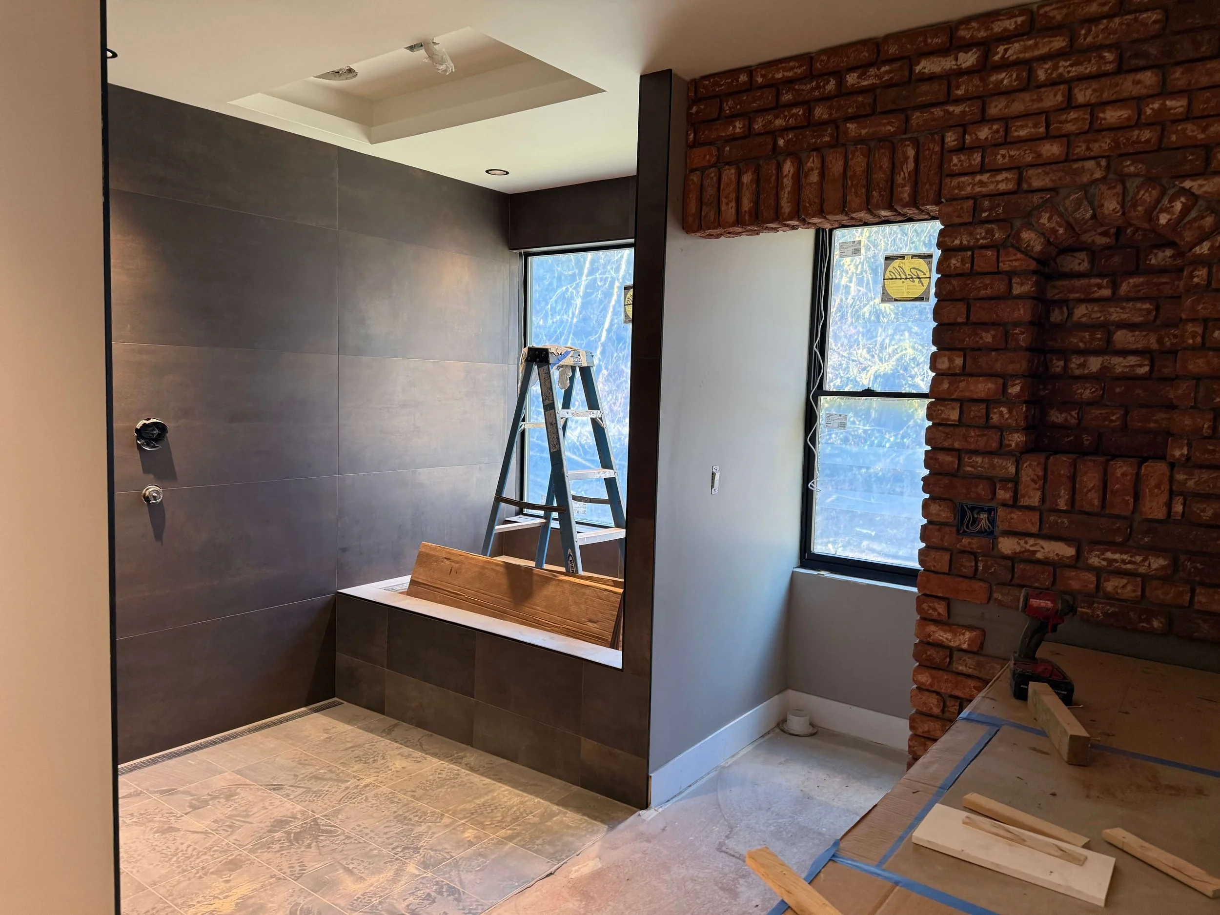 Bathroom drywall installation with moisture-resistant finishing, primer, and paint in Bellevue WA