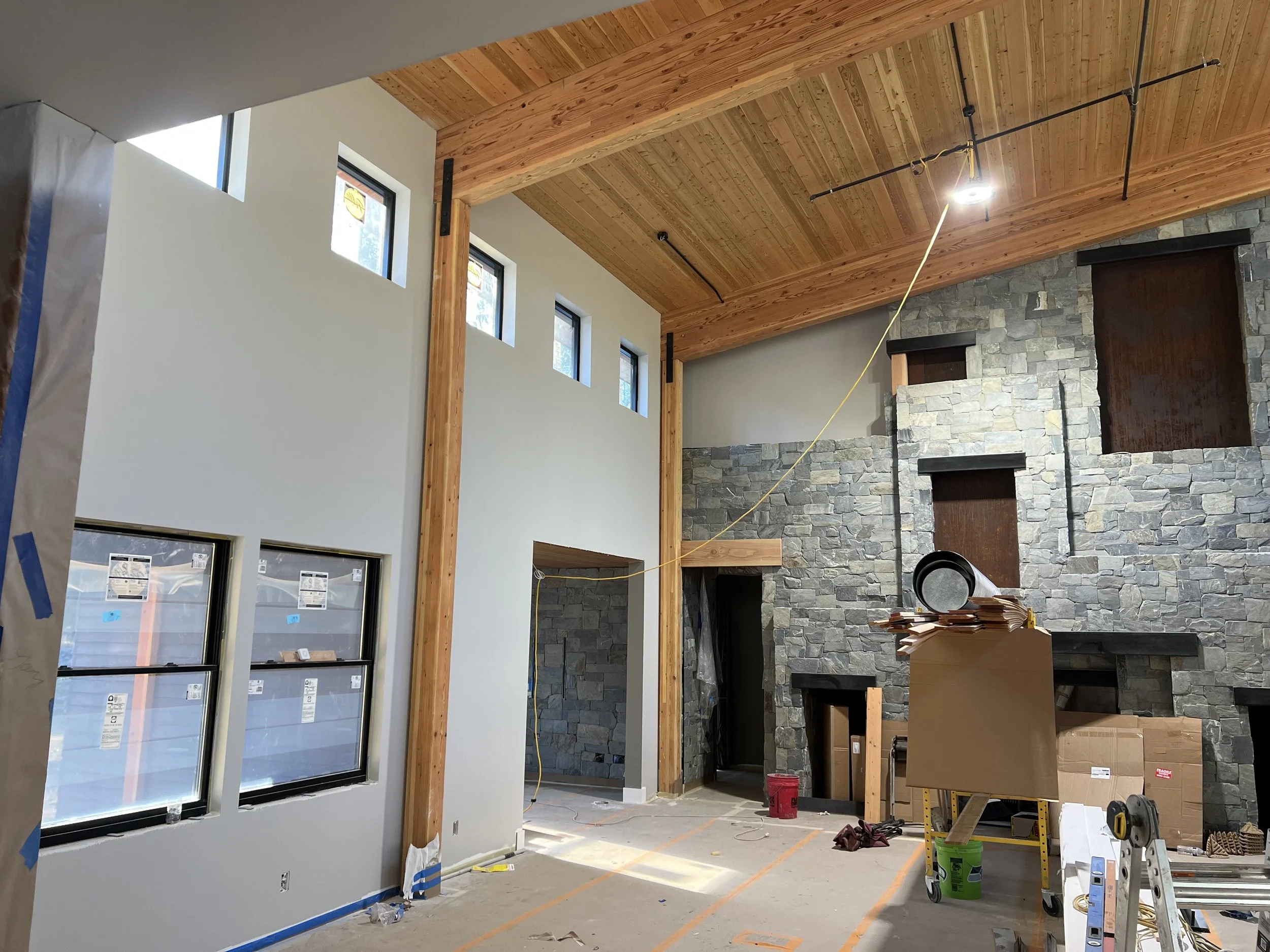 New construction drywall installation and Level 4 finishing in Duvall, WA with paint-ready smooth surfaces.