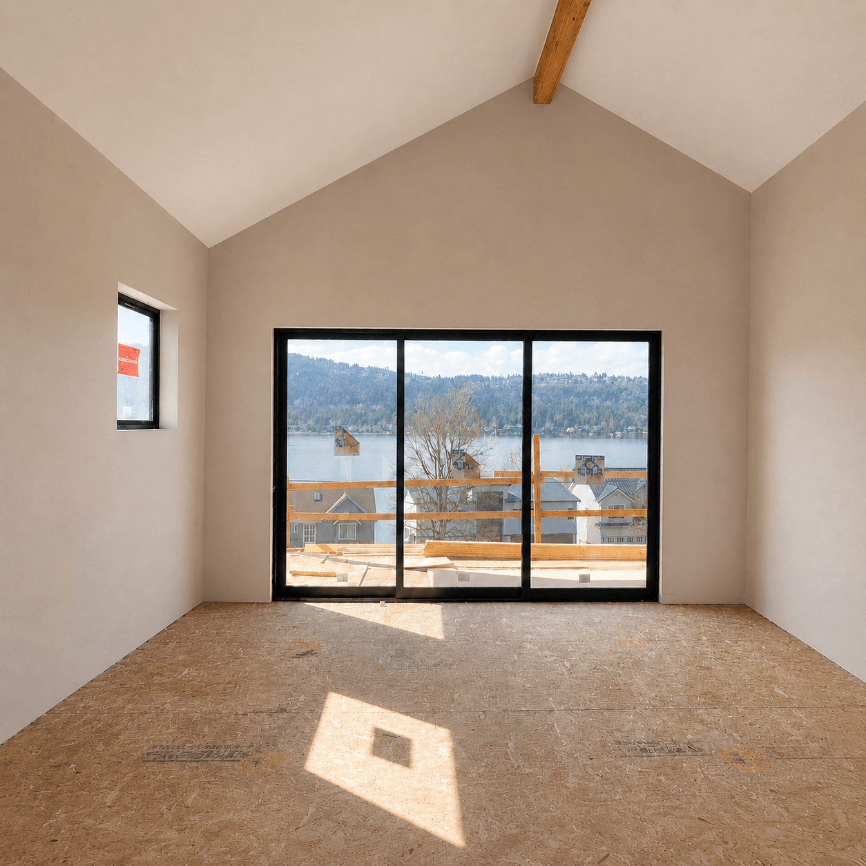 Bellevue whole-home remodel after Level 5 drywall finishing with smooth walls and clean window transitions