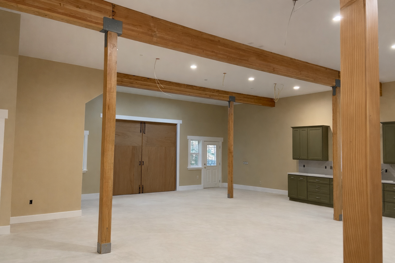 Garage drywall primer and paint in Snohomish County WA with smooth Level 4 finish and clean finished interior