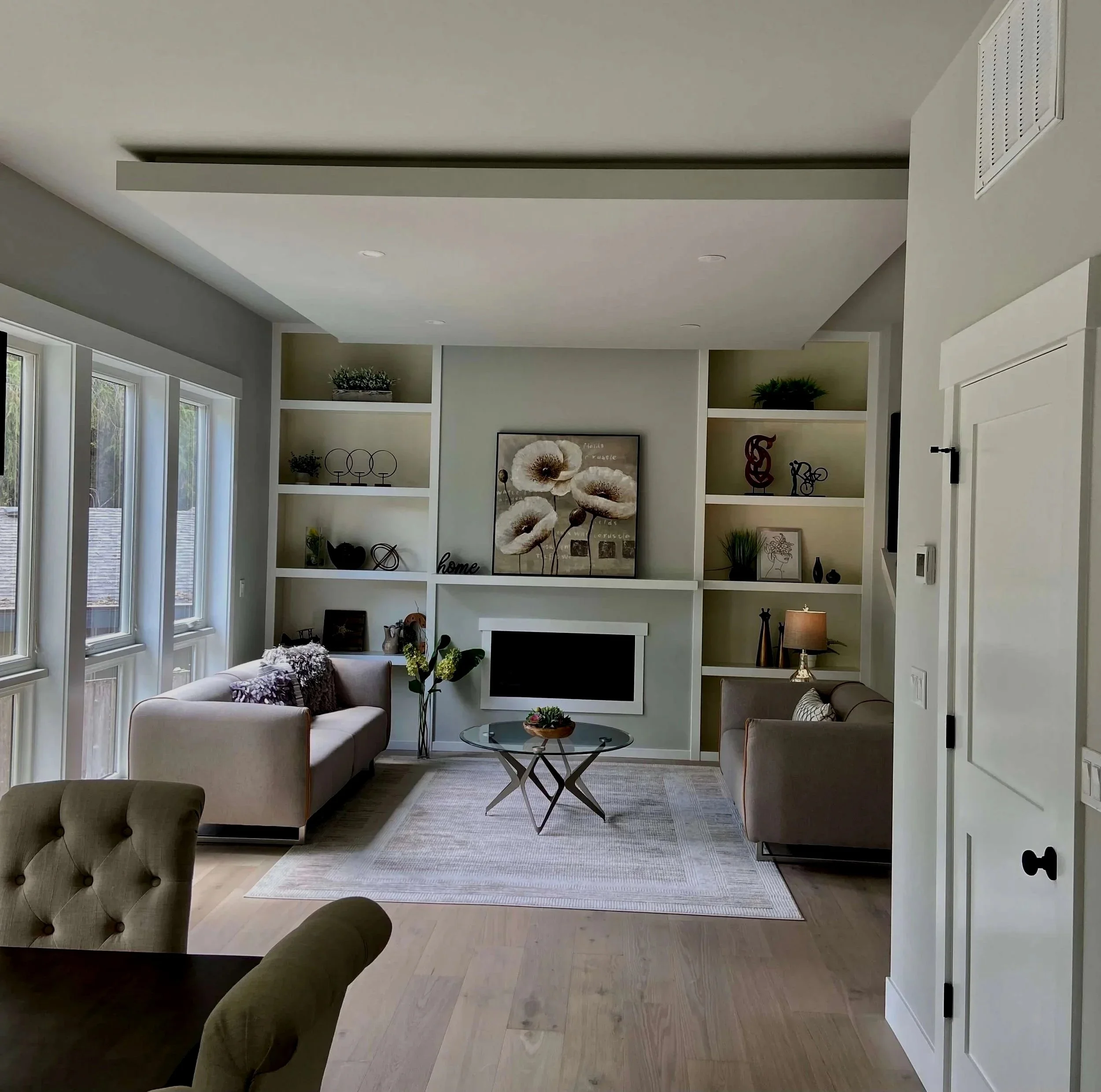 Luxury drywall installation and Level 5 smooth wall finish in custom home – Snohomish & King County WA