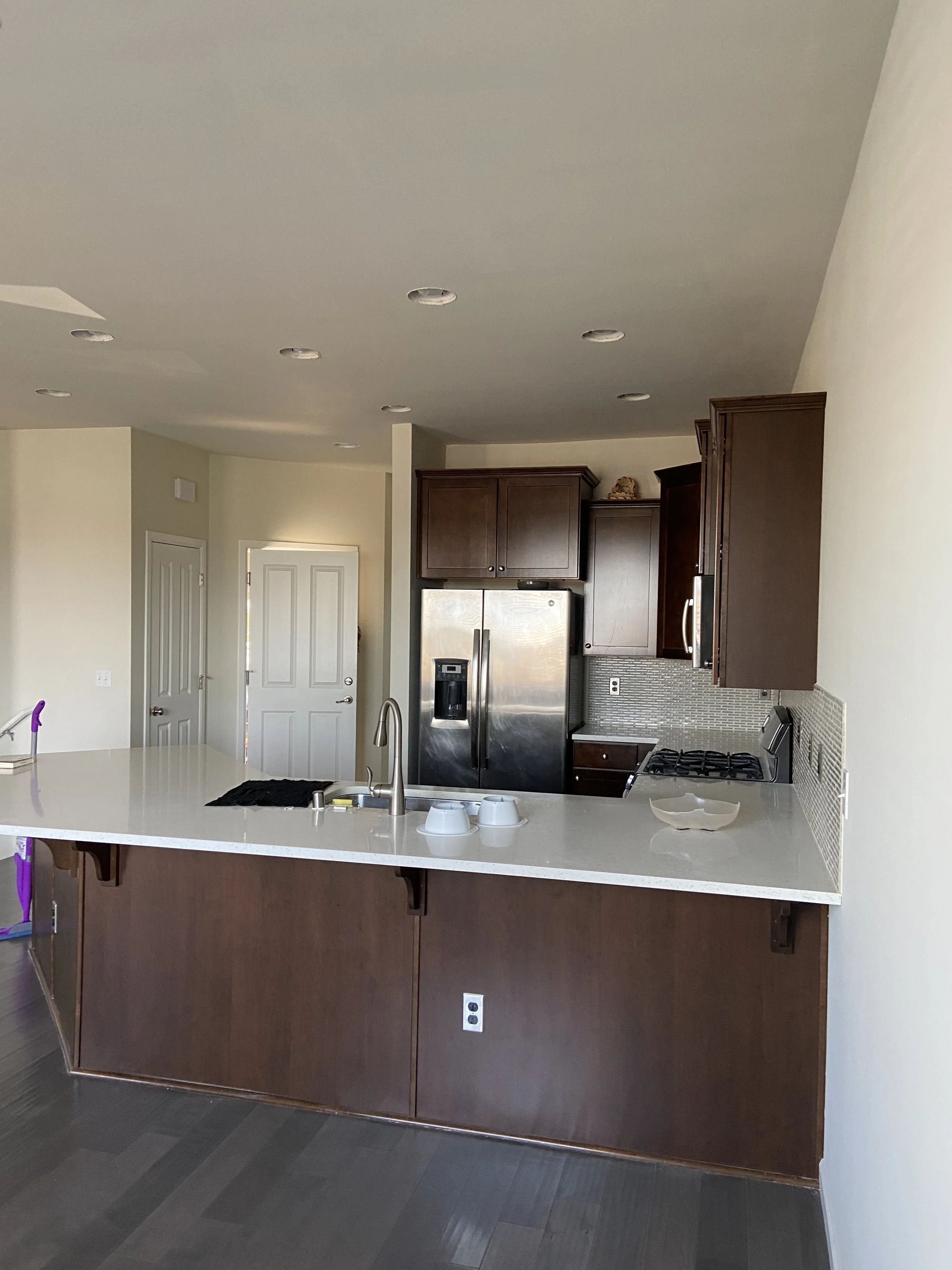 After drywall installation in Lynnwood WA with Level 4 smooth walls and interior painting.