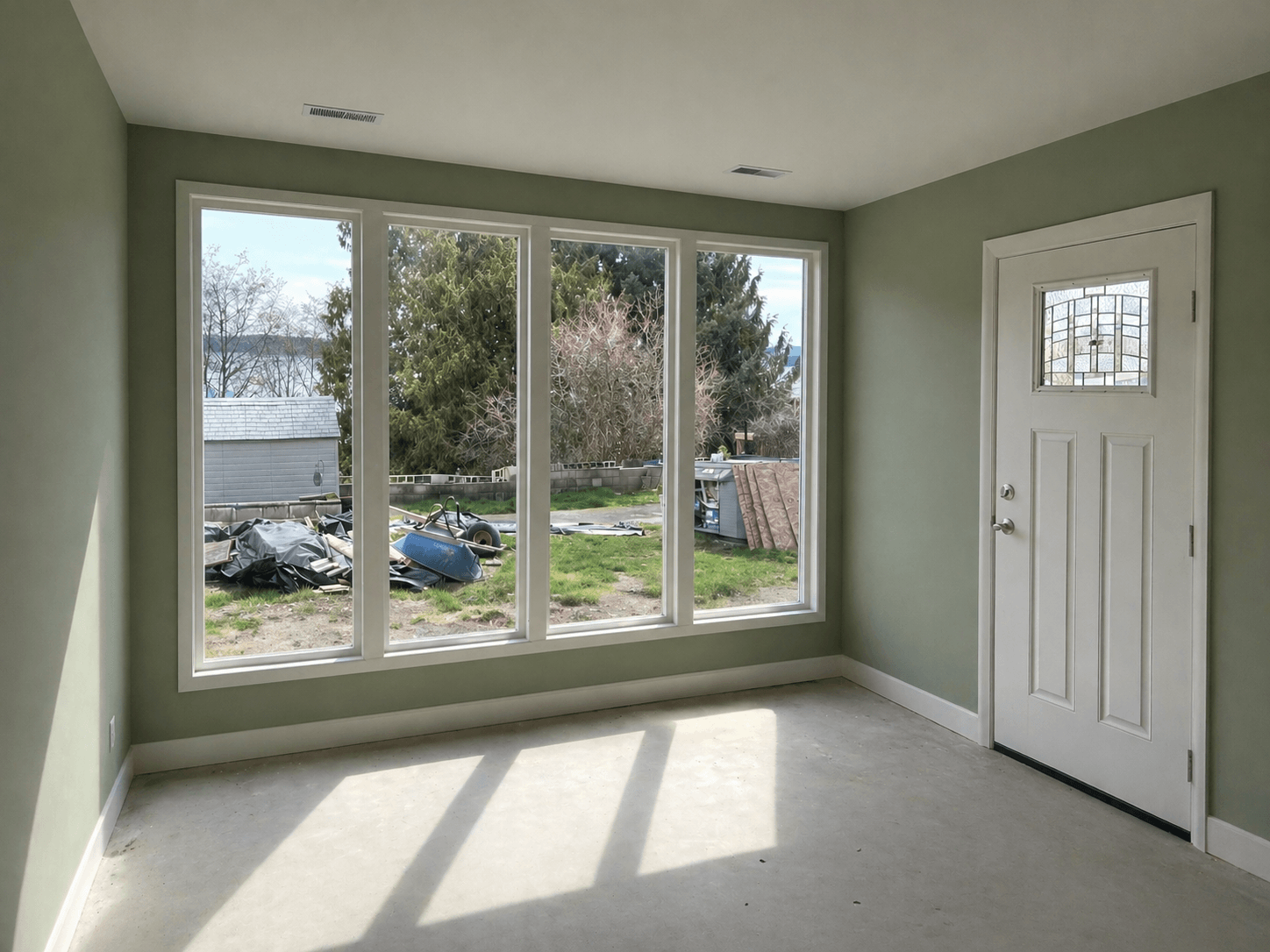 Finished home addition with smooth walls and interior painting in Mukilteo WA