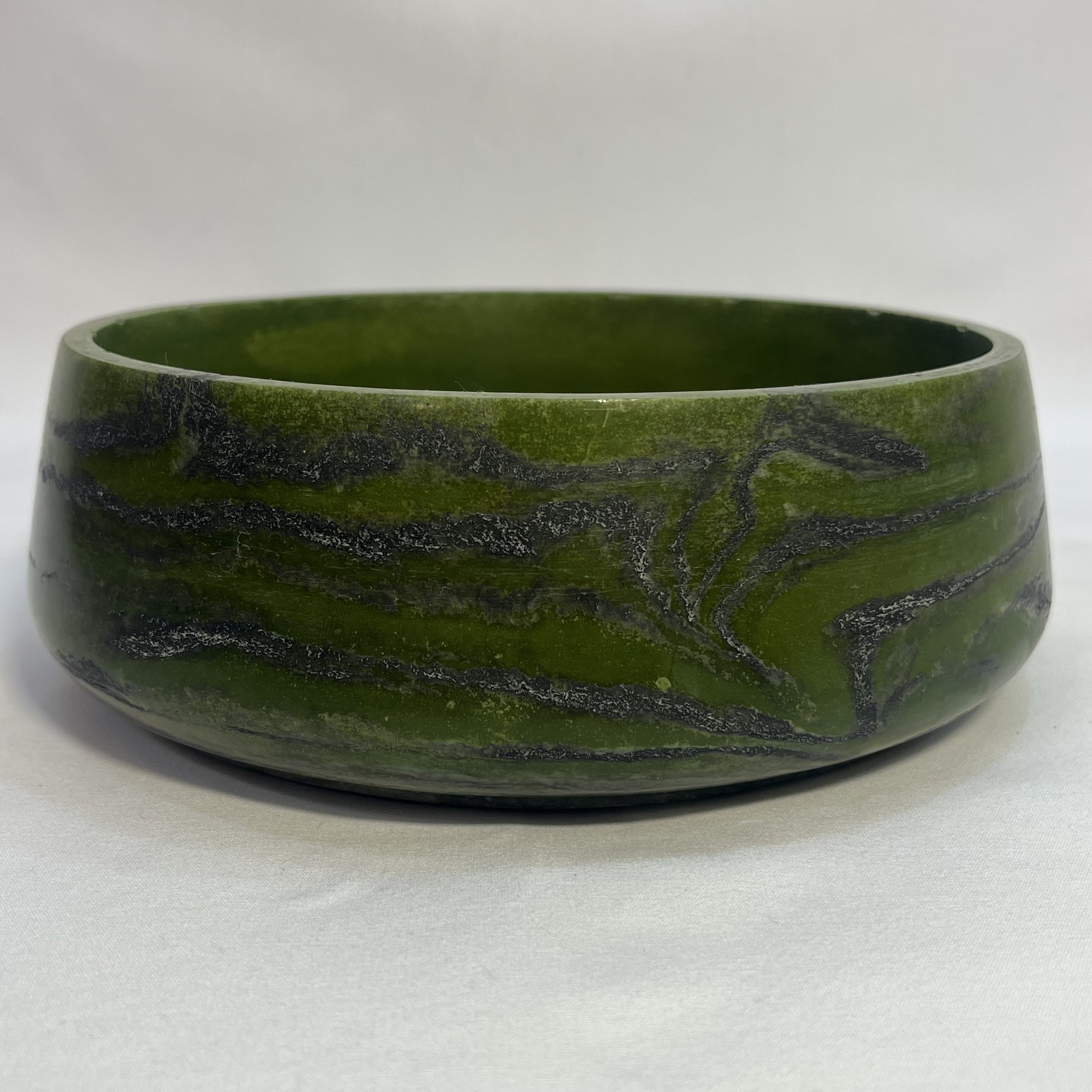 green marbled concrete dish