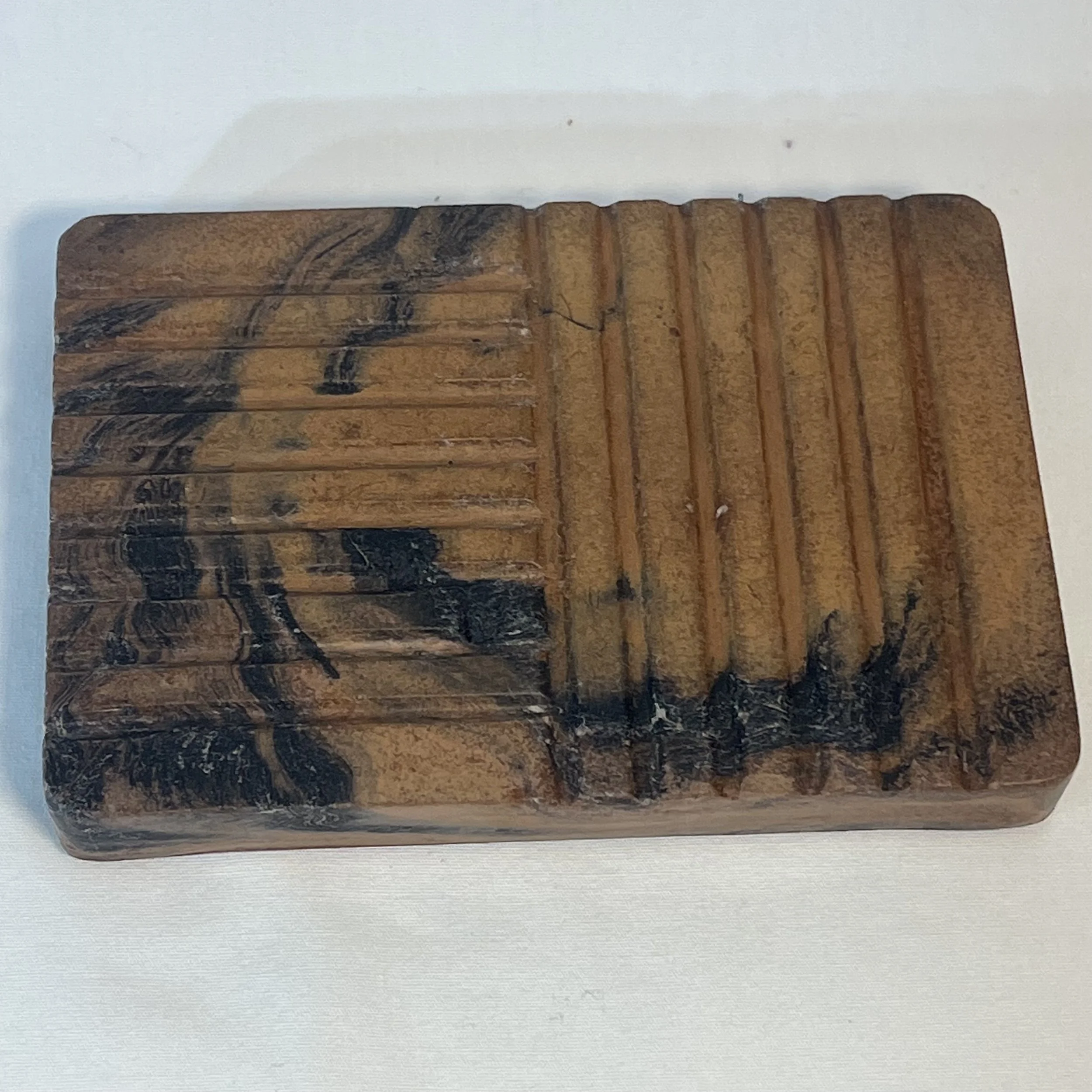 orange marbled concrete strata soap dish.jpeg