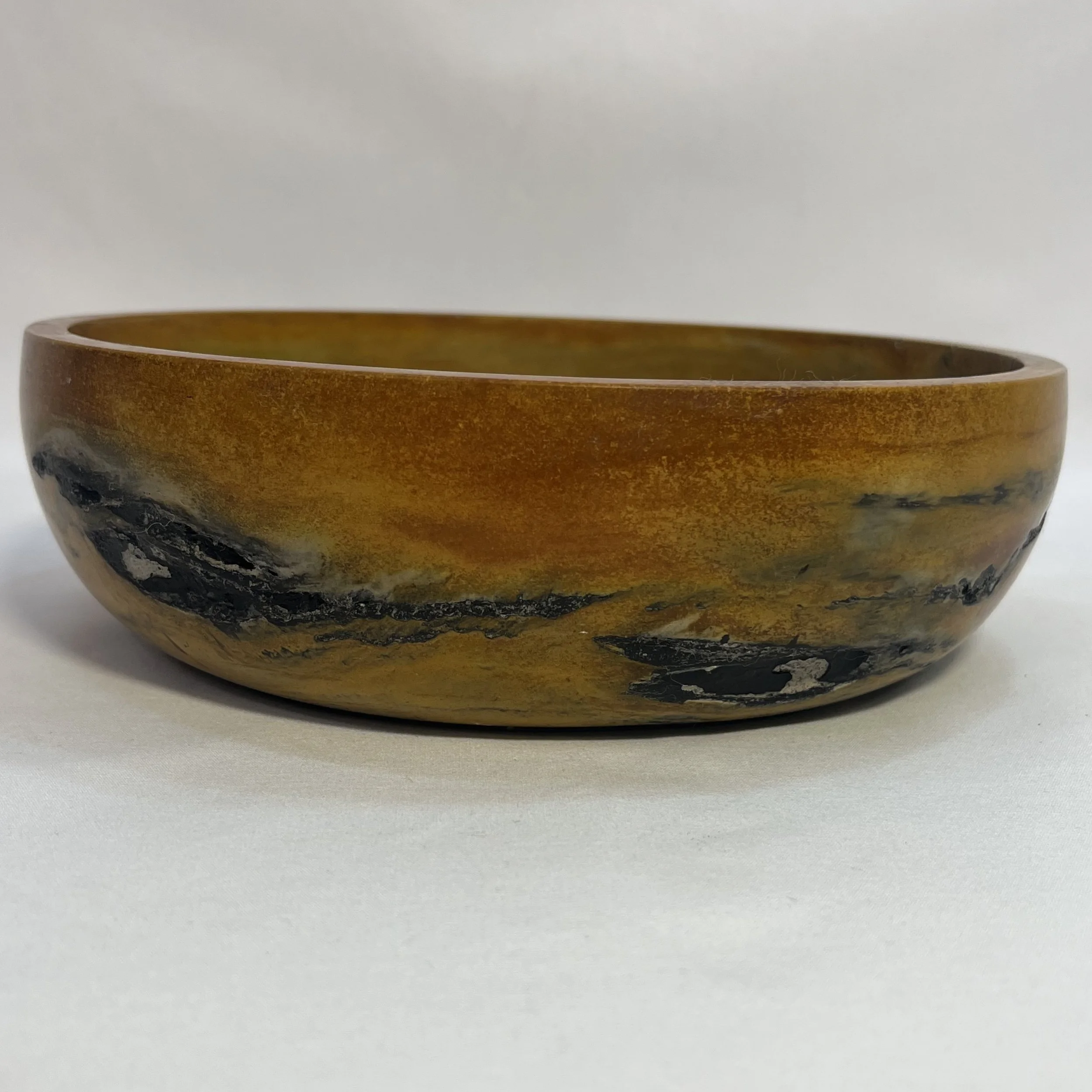 marbled orange concrete bowl