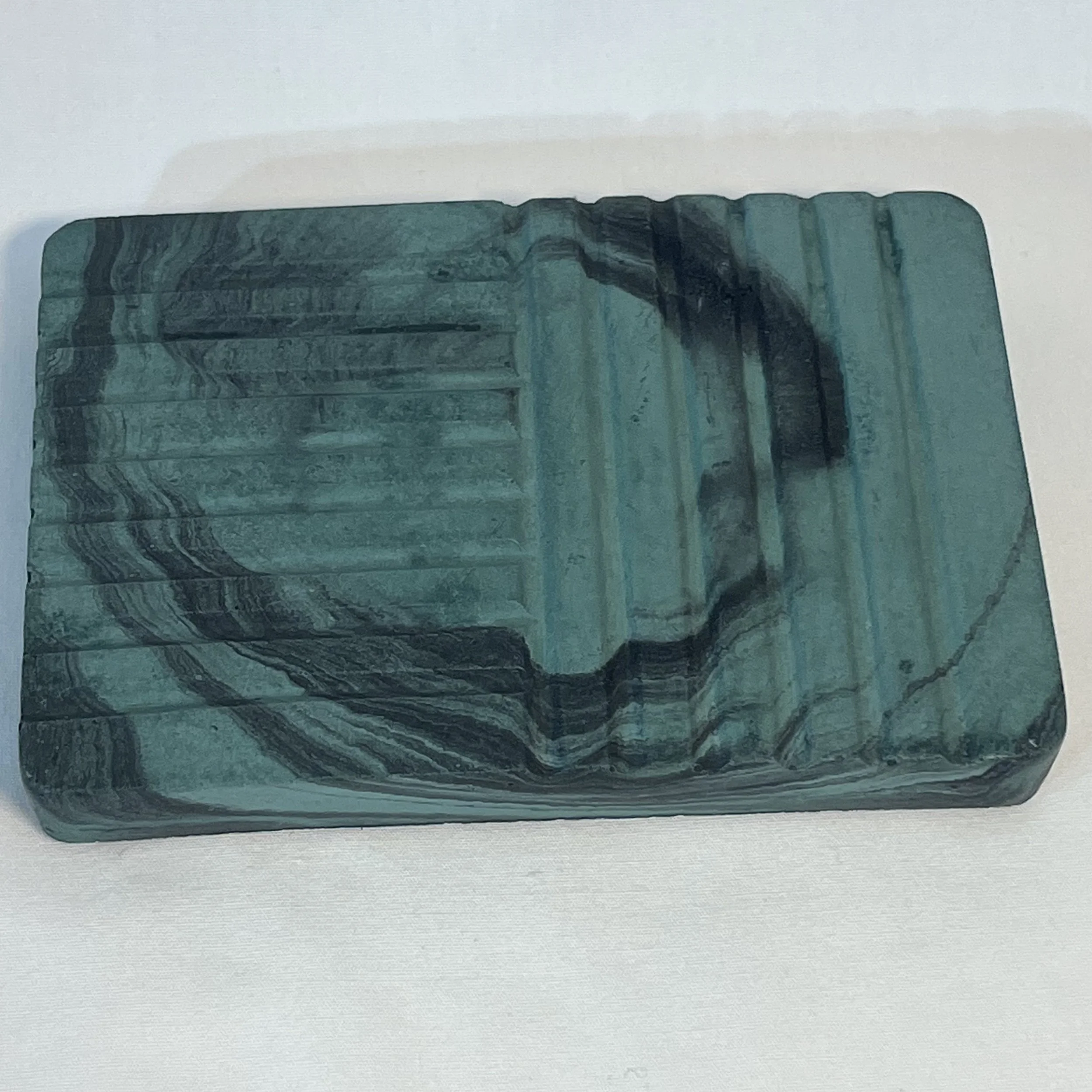 green marbled concrete strata soap dish (1).jpeg