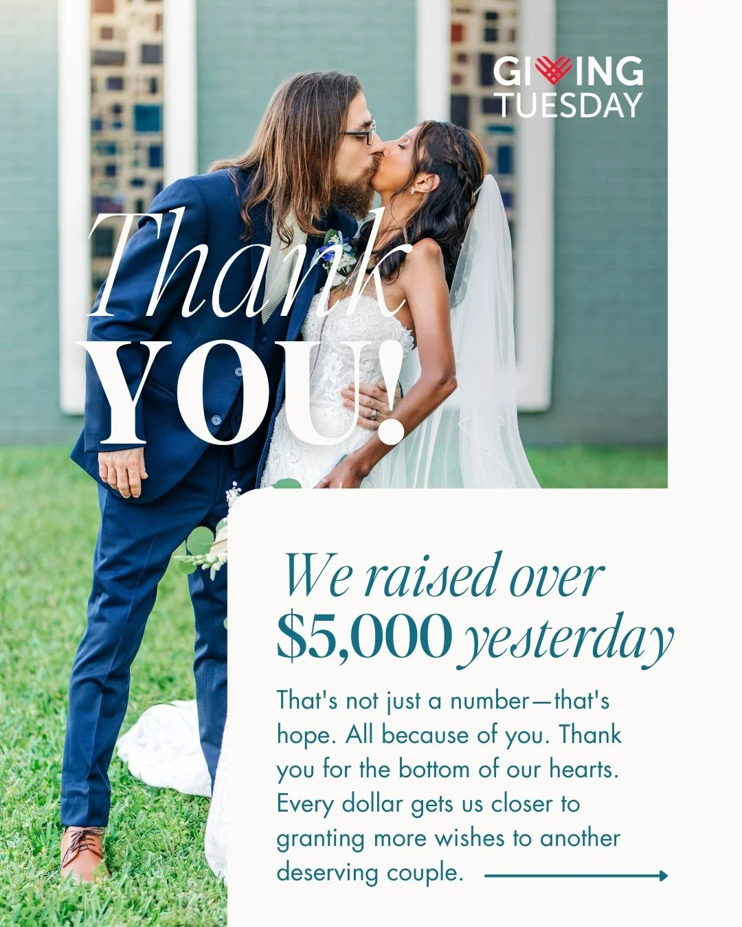 WE ARE OVERWHELMED 💕

Giving Tuesday brought out the absolute best in this community, and we're still catching our breath from all the love you showed our organization.

Because of YOU, we raised over $5,000 in a single day. 

That's not just a numb