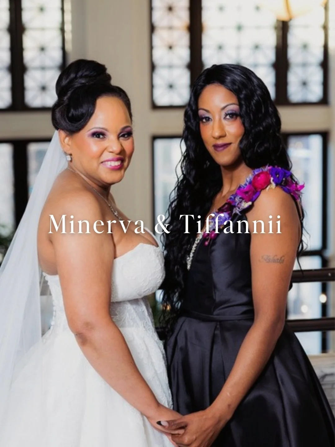 Minerva and Tiffannii met through mutual friends in 2008. They lived in different states and became close friends first. That friendship slowly turned into love. In 2014, they traveled to Washington, D.C., to get legally married in what they lovingly