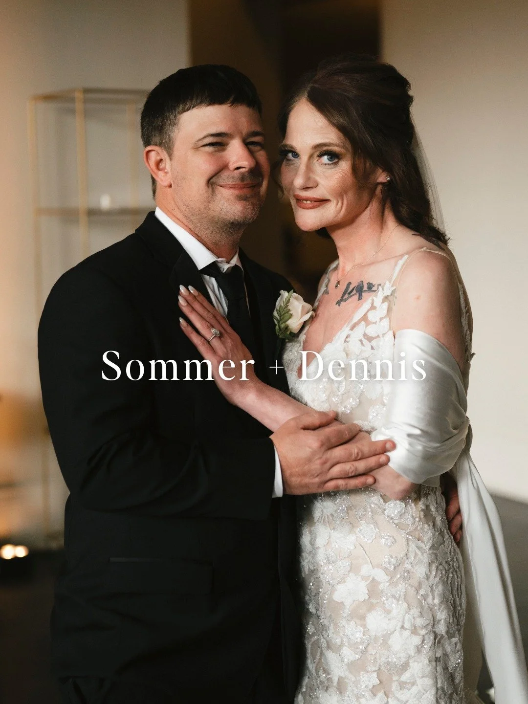 Sommer and Dennis met through mutual friends when he sent her a friend request and they started chatting. Their first date was at Chili's, the very place where Dennis would later propose. They married in a small courthouse ceremony and quickly blende