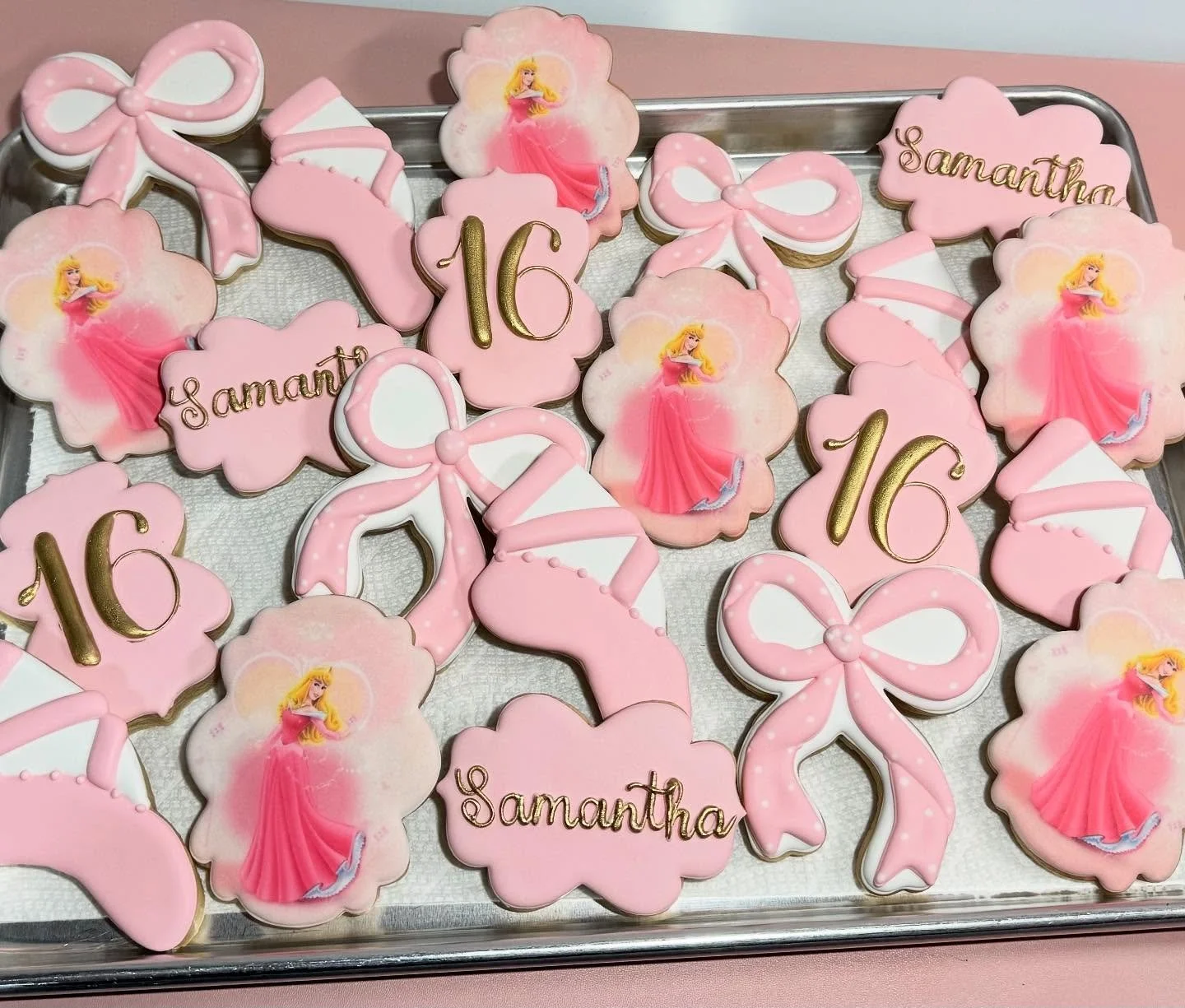 &ldquo;Sugar, spice, and everything pink! 💕🩰✨ Custom cookies for a Sweet 16 full of ballet dreams and pretty bows 🎀 
.
.
#Sweet16Cookies #BalletAndBows #PinkPerfection 

.
#birthdaycookies #customdecoratedcookies #customcookies #cookiesofinsta #co