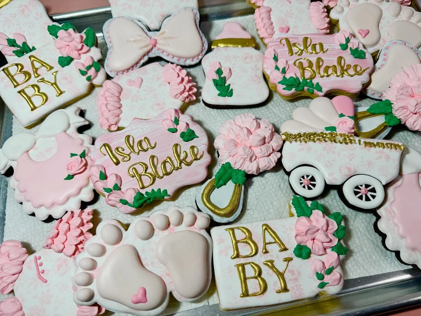 &ldquo;Pretty in pink and sweet as can be 💕 Custom cookies to celebrate the sweetest baby girl on the way!&rdquo;
.
.
.
#babyShowercookies #babygirl #babyshowerideas 
#customdecoratedcookies #customcookies #cookiesofinsta #cookielady #yourccookielad