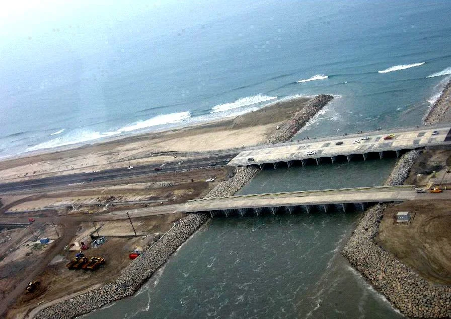Tidal inlet opens August 24, 2006