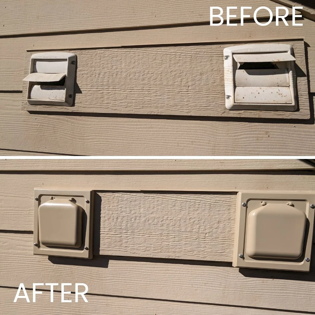 before and after vent cover replacement