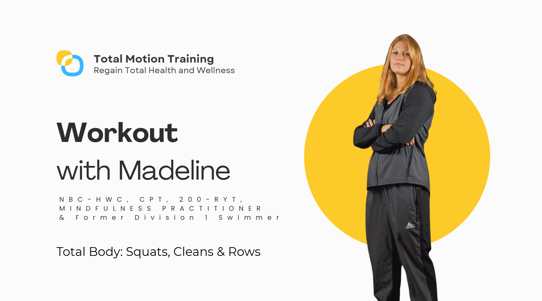 Total Body Workout: Squats, Cleans, and Rows