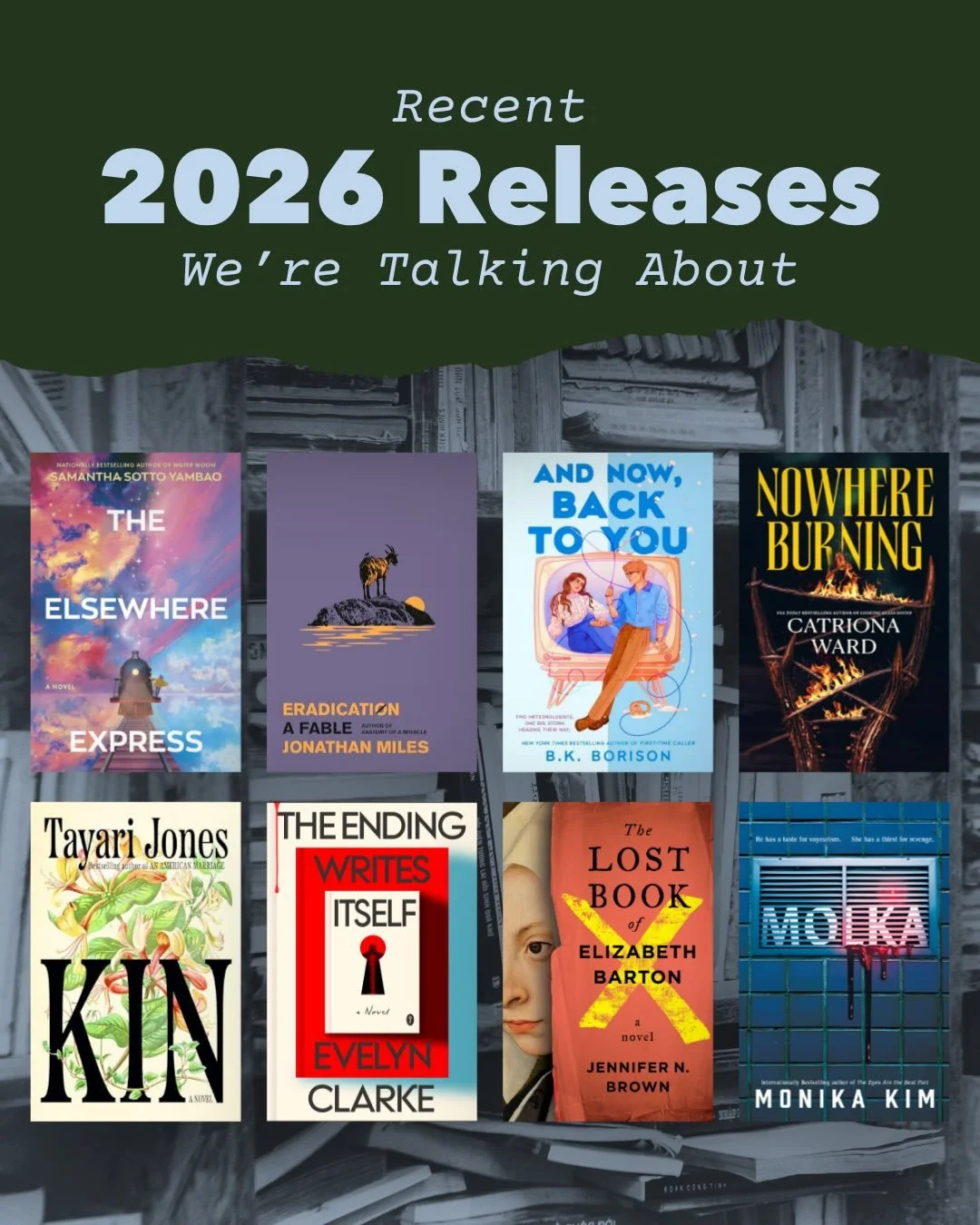 Our shelves (and group chat) are full! 

Check out the recent releases we&rsquo;re loving plus the upcoming books already demanding our attention. Did we miss any? Let us know about any new releases we need on our radar! 

#newbookrelease #bookstagra