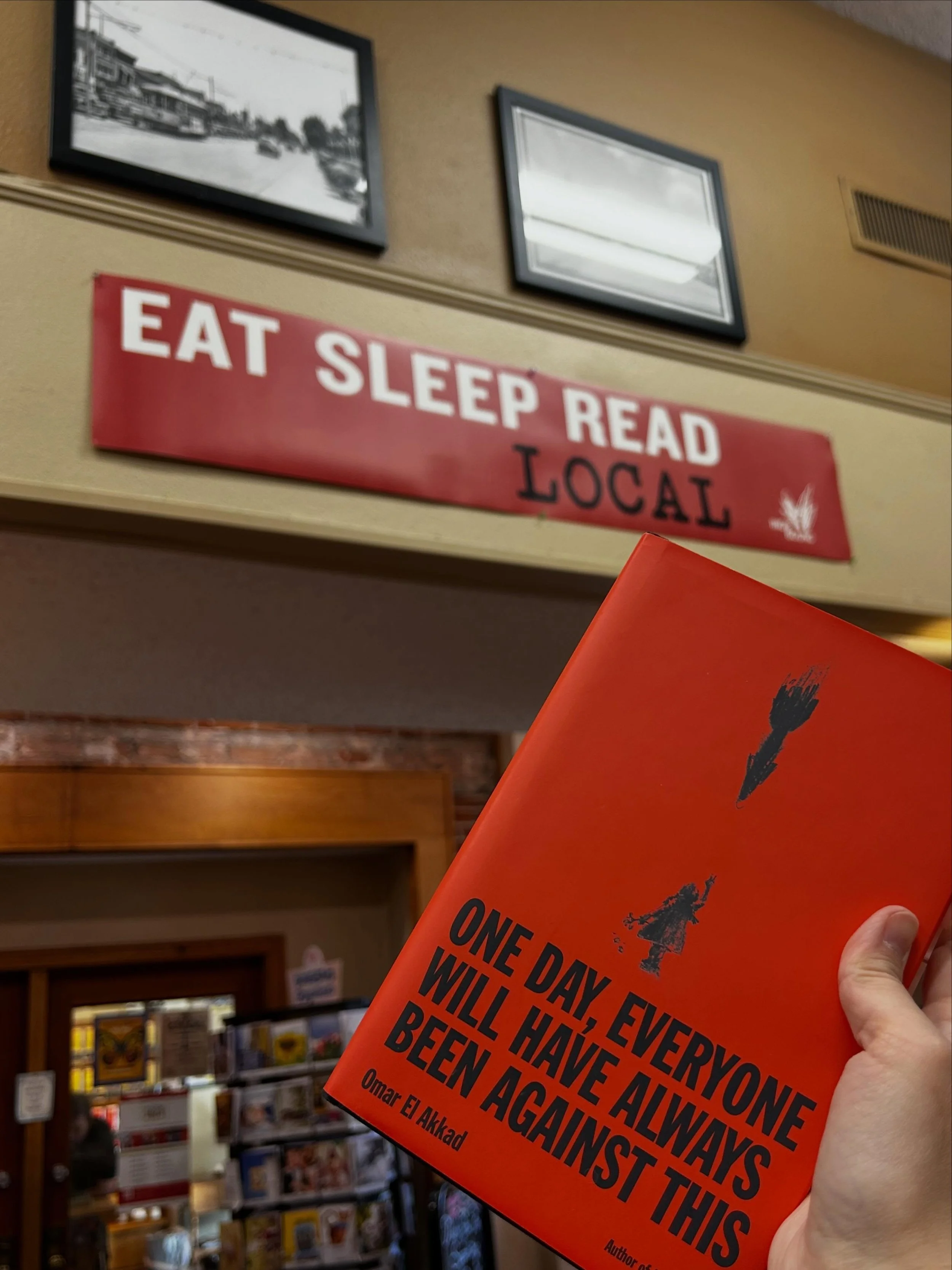 Did you know that our 2026 read, &ldquo;One Day, Everyone Will Have Always Been Against This&rdquo;, won the 2025 book battle at @oldfirehousebooks? Anyone could stop in and cast a ballot to move their favorite along on the bracket. We are so excited