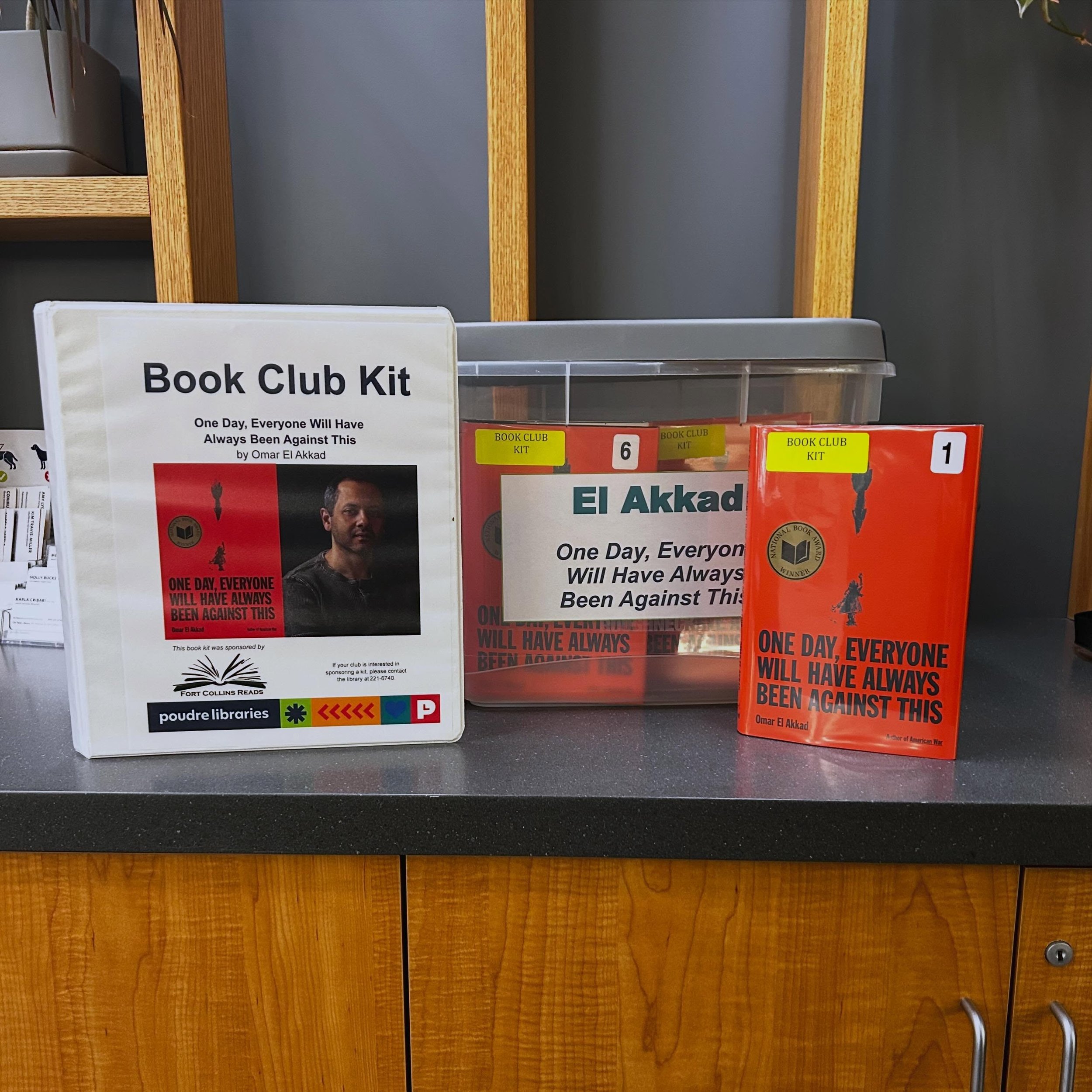 Calling all book clubs! The book club kit for &ldquo;One Day, Everyone Will Have Always Been Against This&rdquo; by @oelakkad is now available @poudrelibraries! Head to www.poudrelibraries.org to place a hold. Book club kits include 10 copies of the 