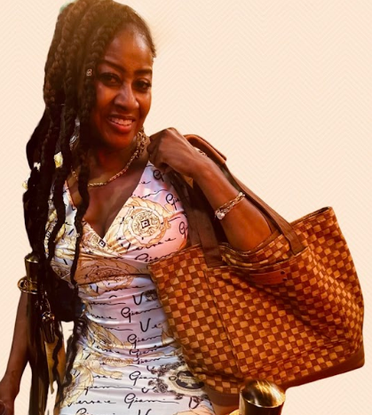 Brown Checked Bag
