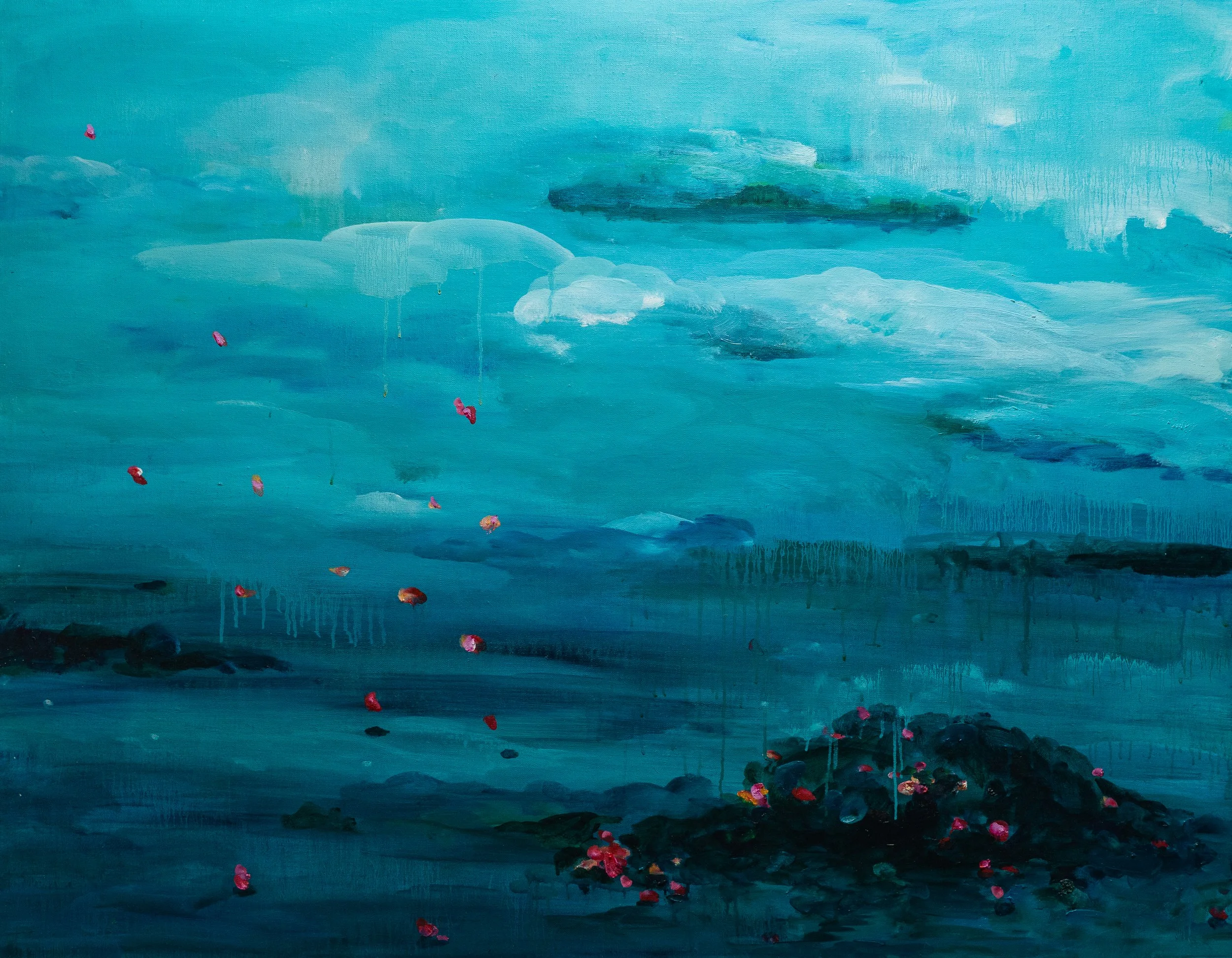  Along the Spring Breeze   
Oil on Linen, 2023  
116 cm x 91 cm