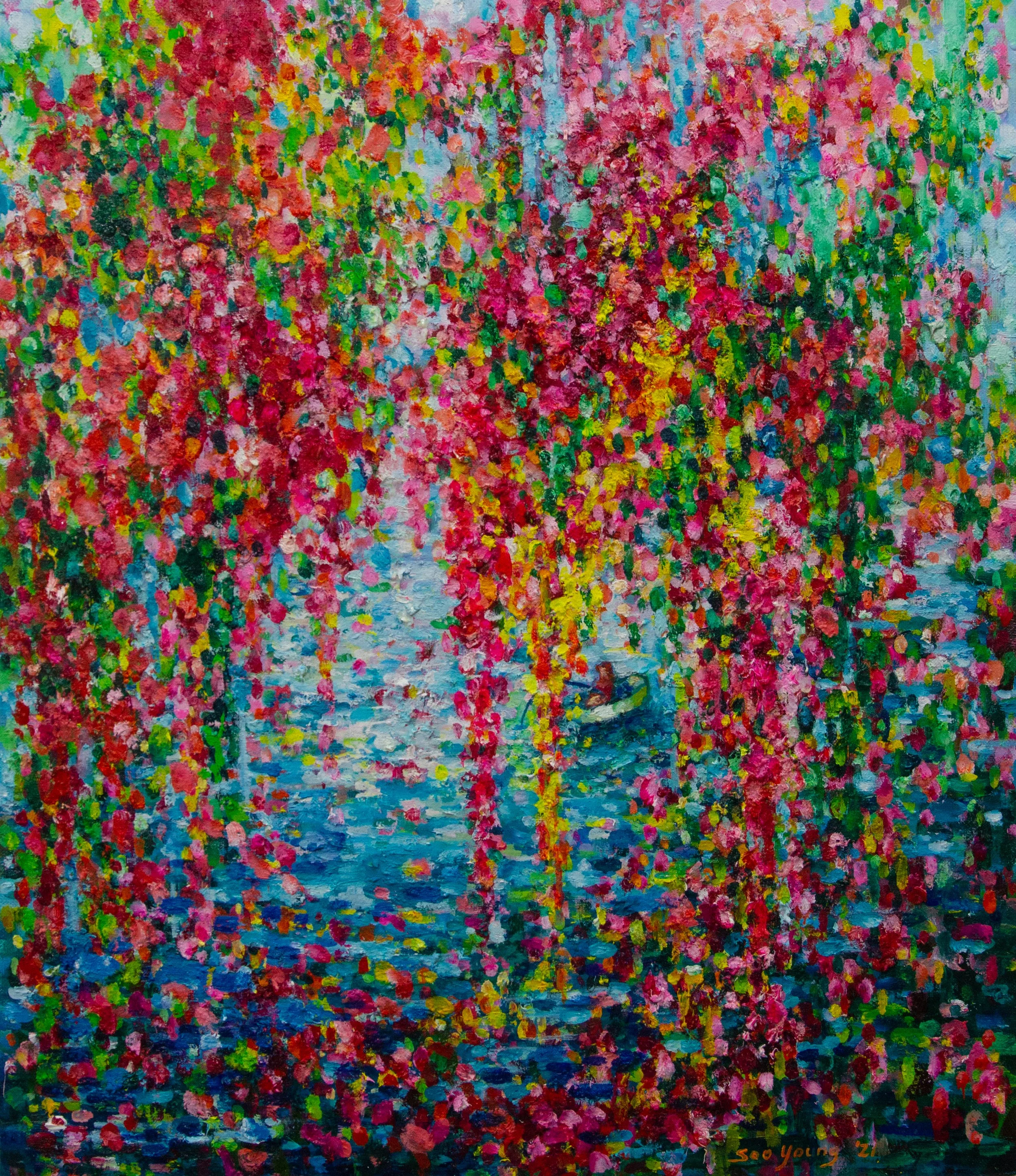  Spring Boat Ride 
봄 배   
Oil on Linen, 2022  