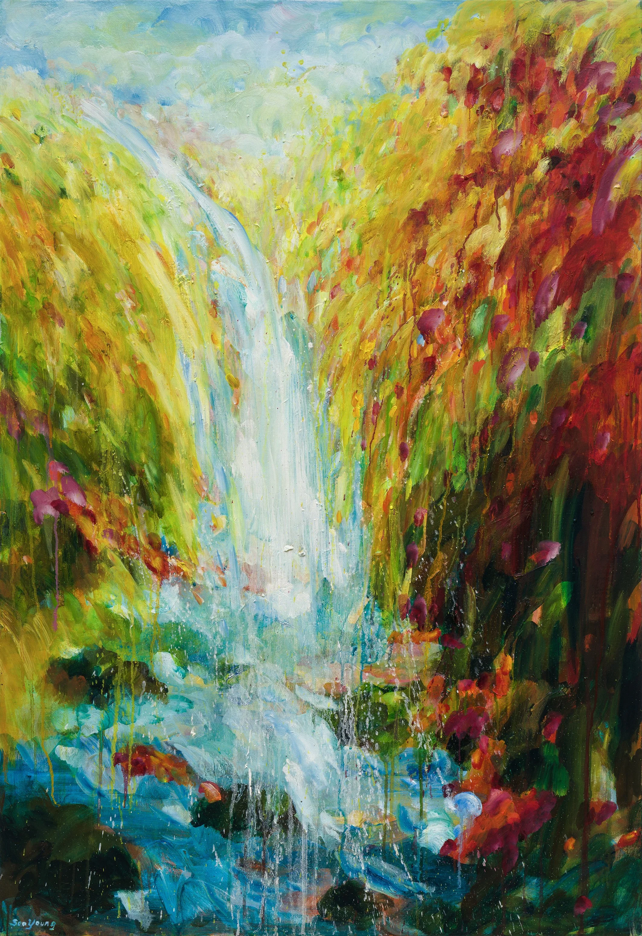  Autumn Fall   
Acrylic on Linen, 2023  
80 cm x 117 cm