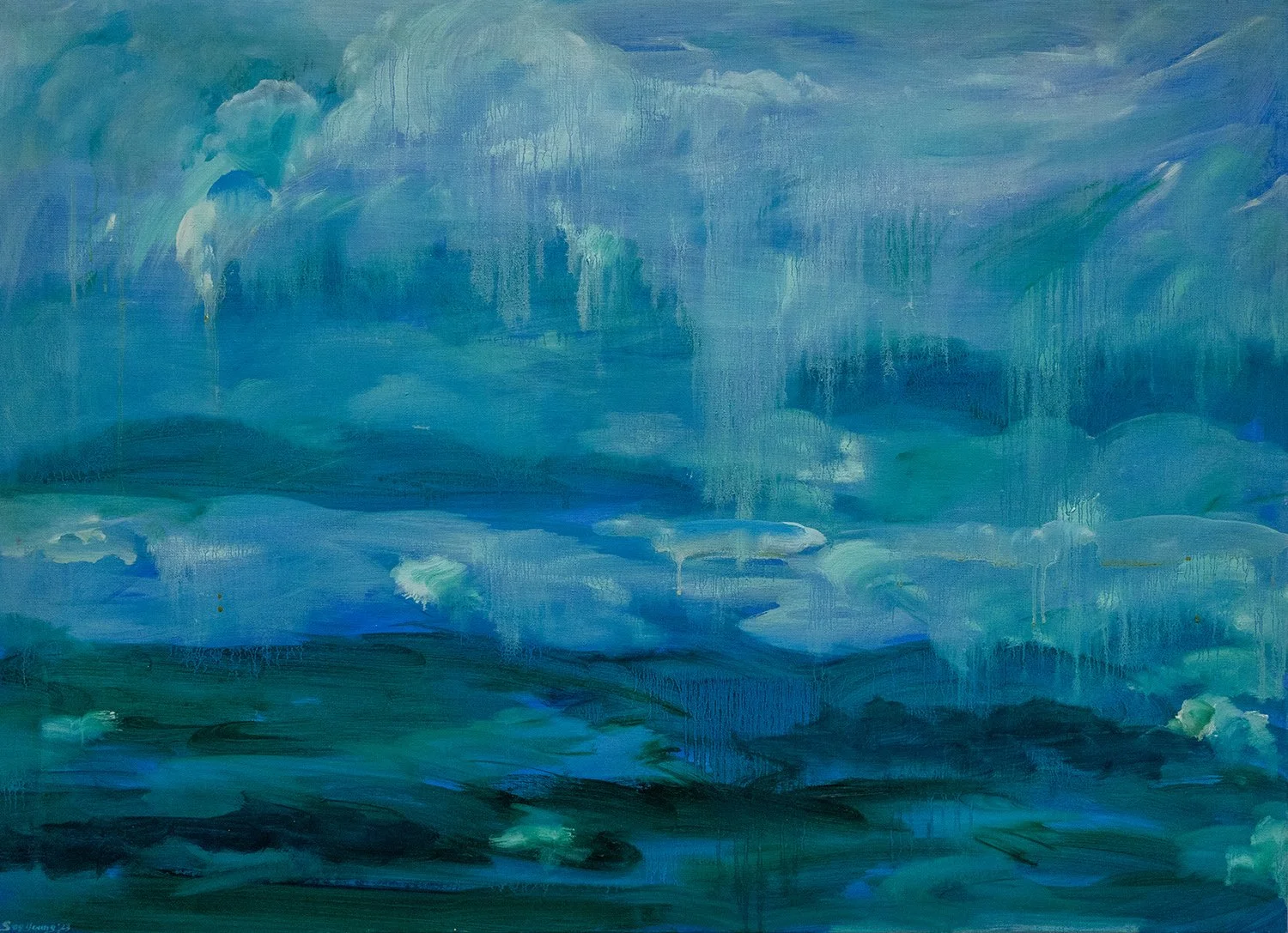 Sea 
바다   
Oil on Linen, 2023  
100 cm x 72 cm