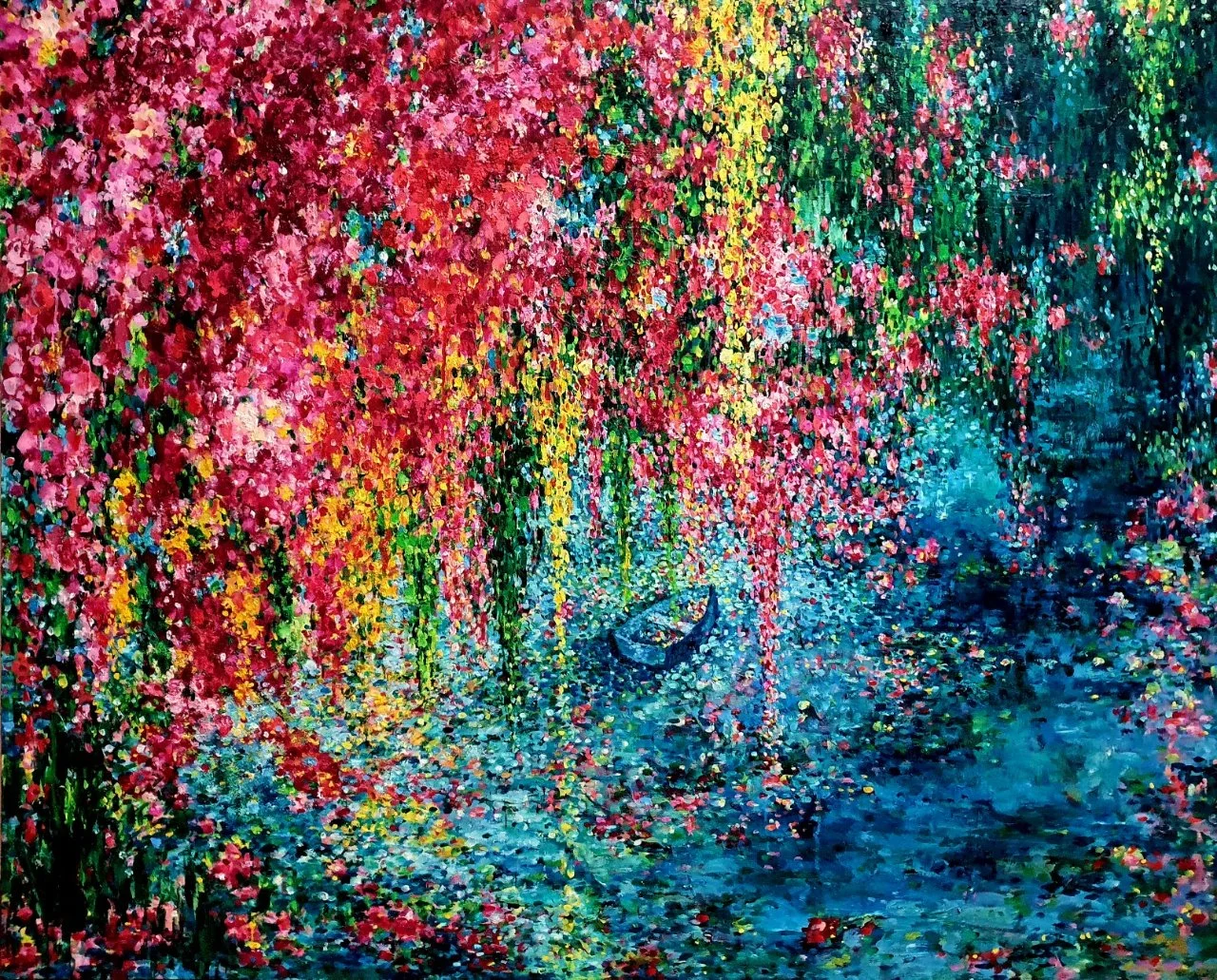  Spring Boat Ride 
어느 봄 날에 띄운 배   
Oil on Canvas, 2021  
152 cm x 122 cm