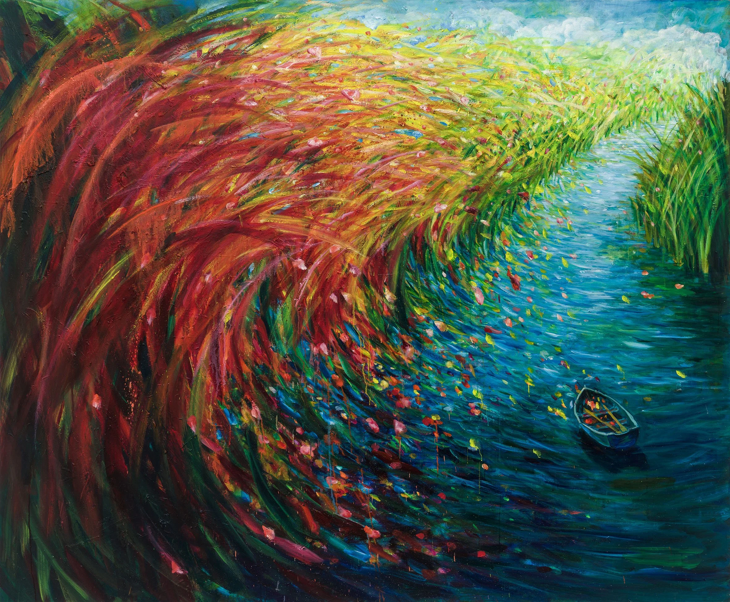  Autumn Boat Ride 
어느 가을에 띄운 배   
Oil on Canvas, 2022  