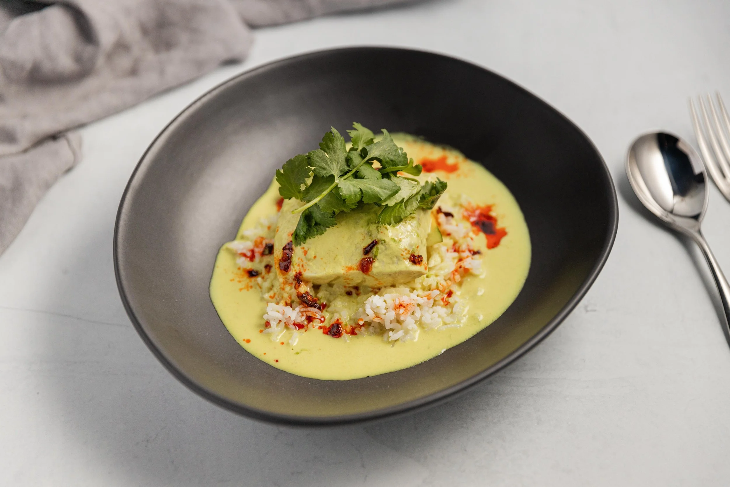 Turmeric and Coconut Poached Fish