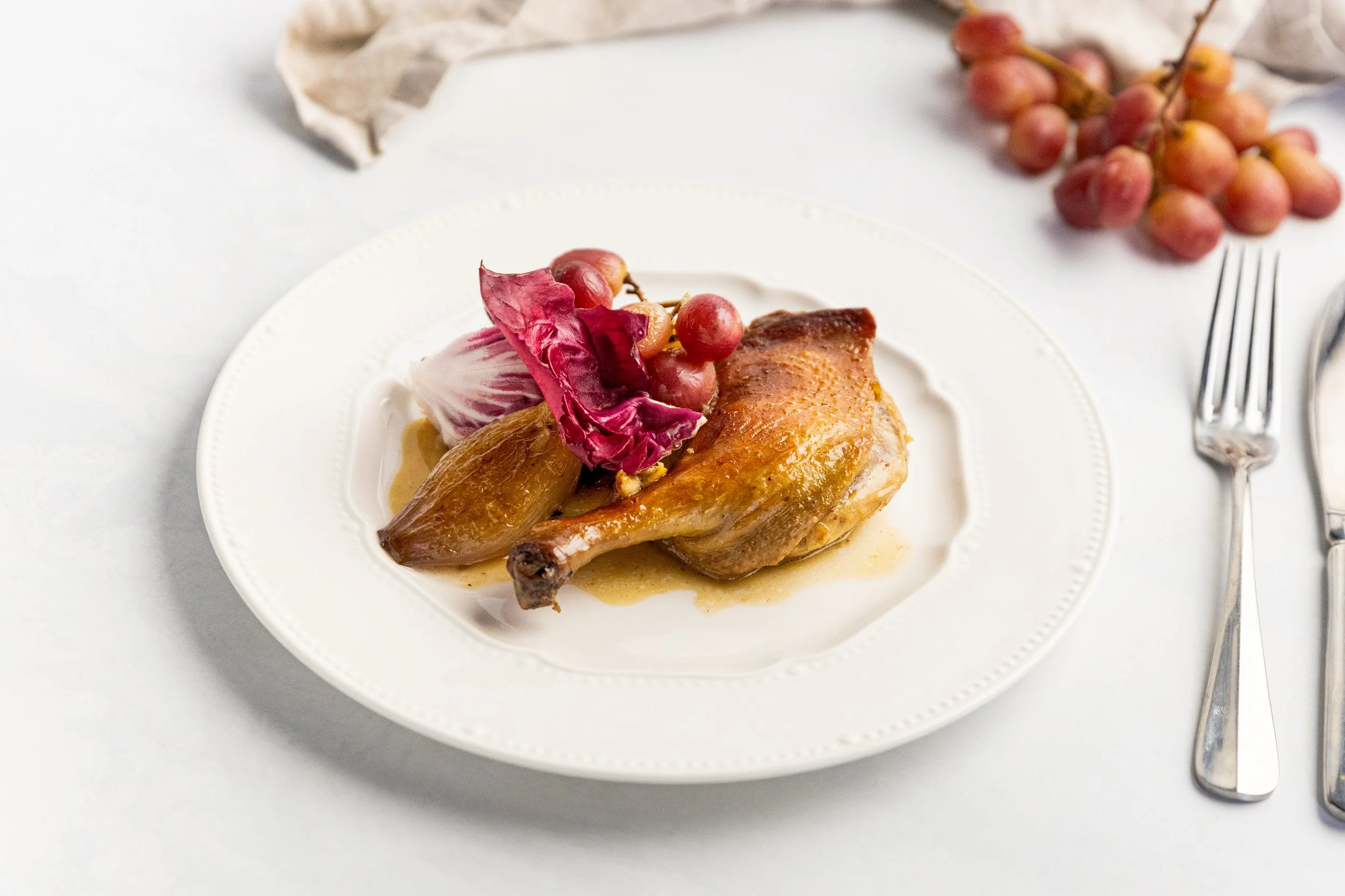 Duck with Roasted Grapes