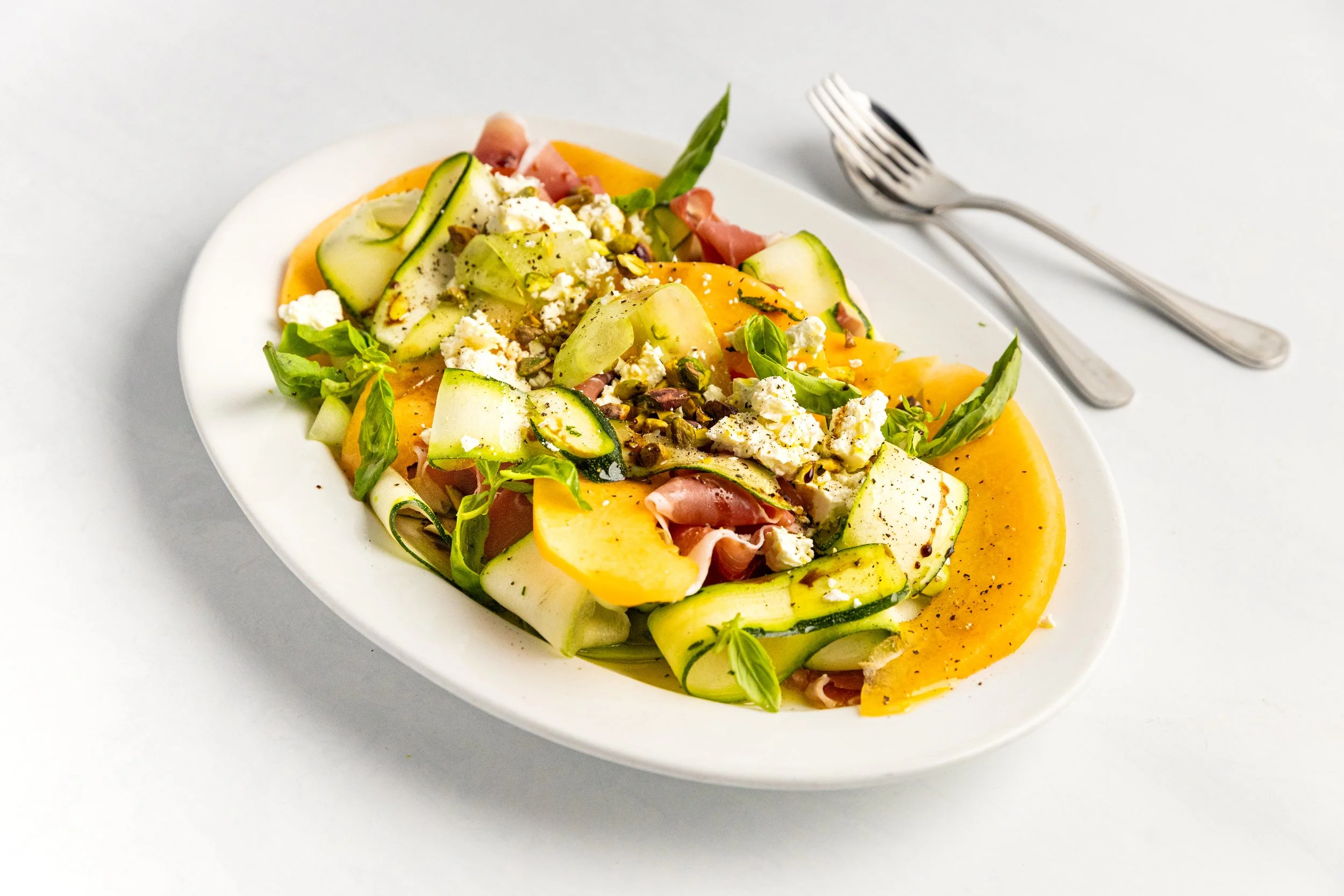 Zucchini, Melon and Fetta Salad
