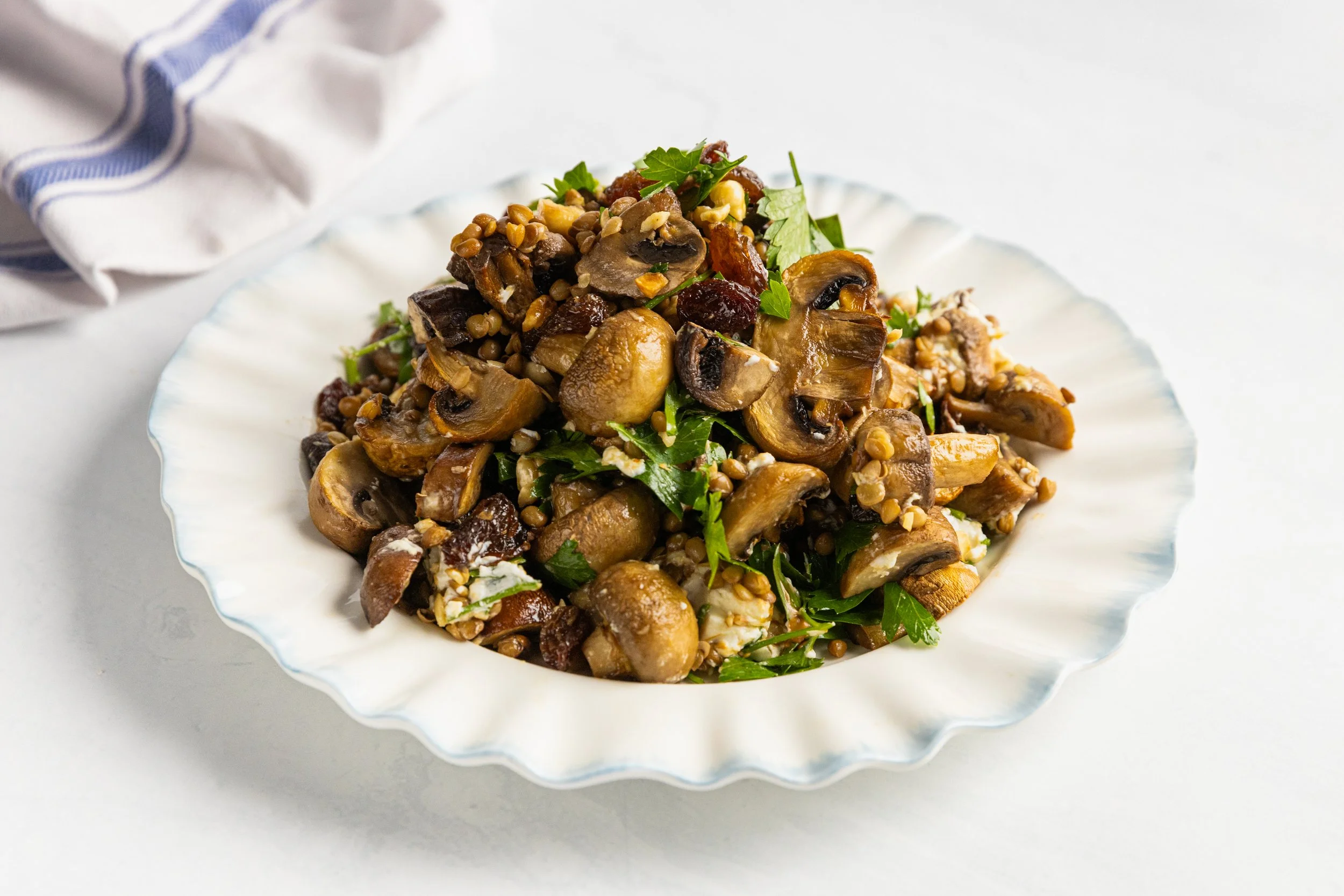 Roasted Mushroom and Lentil Salad