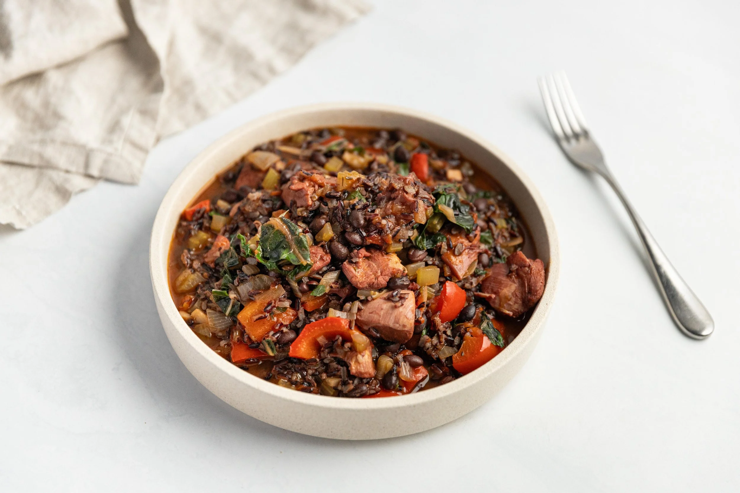 One-Pot Black Rice and Chicken Jambalaya