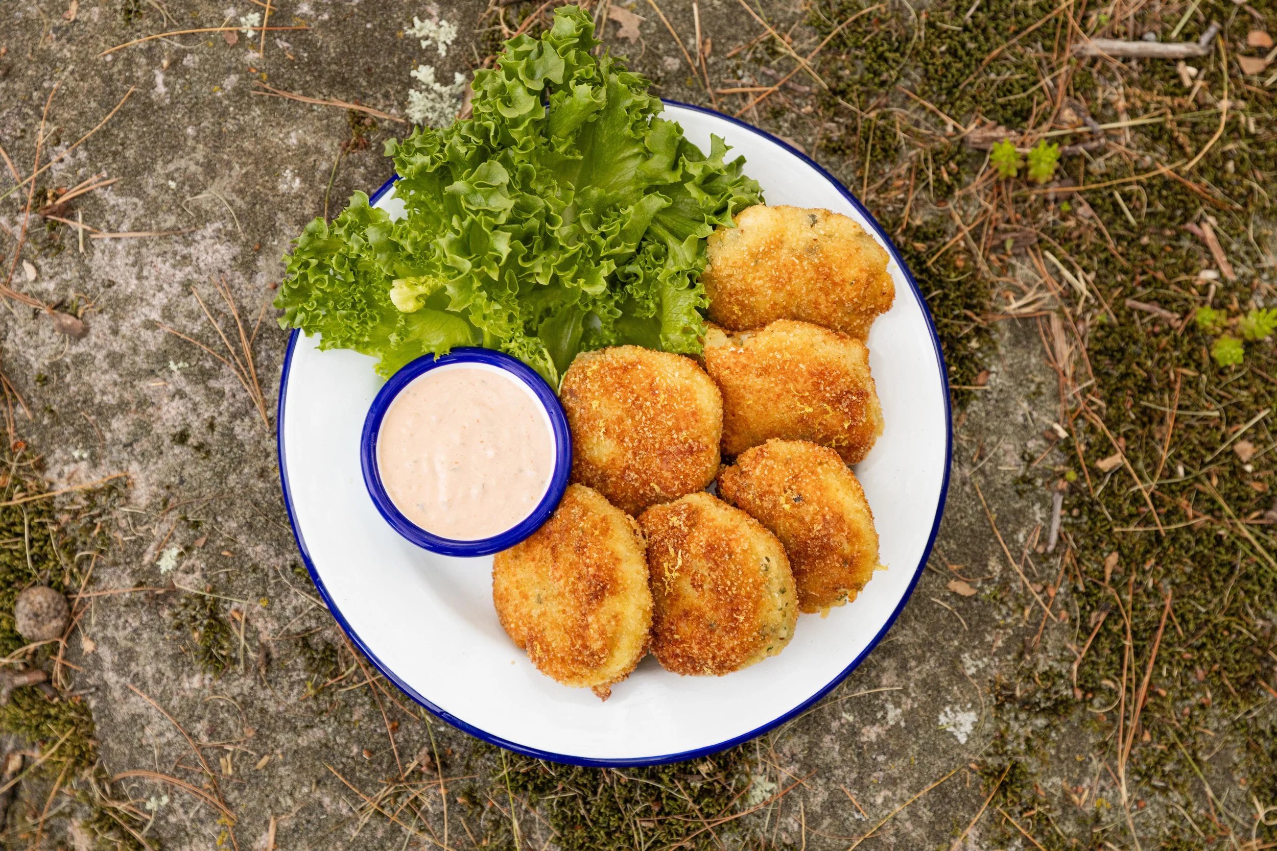 Fish Cakes with 1000 Island Dressing
