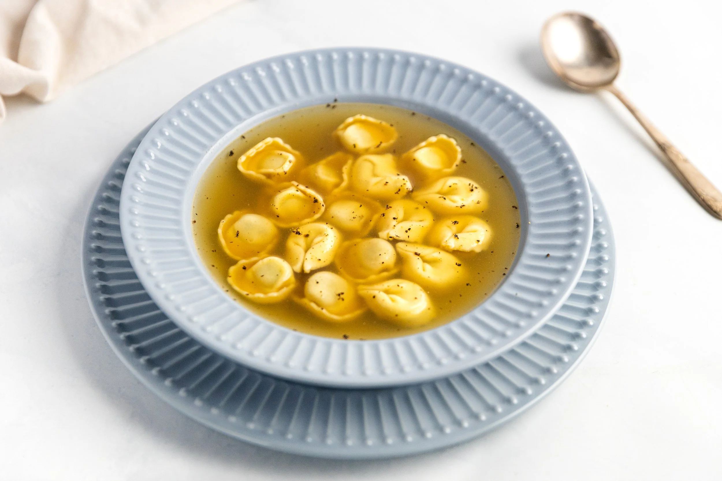 Chicken Tortellini in Broth